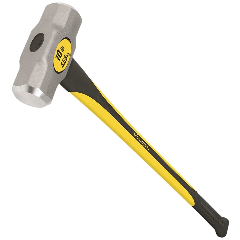 Vulcan 34499 Sledge Hammer, 10 lb Head, Forged Milled Head, Steel Head