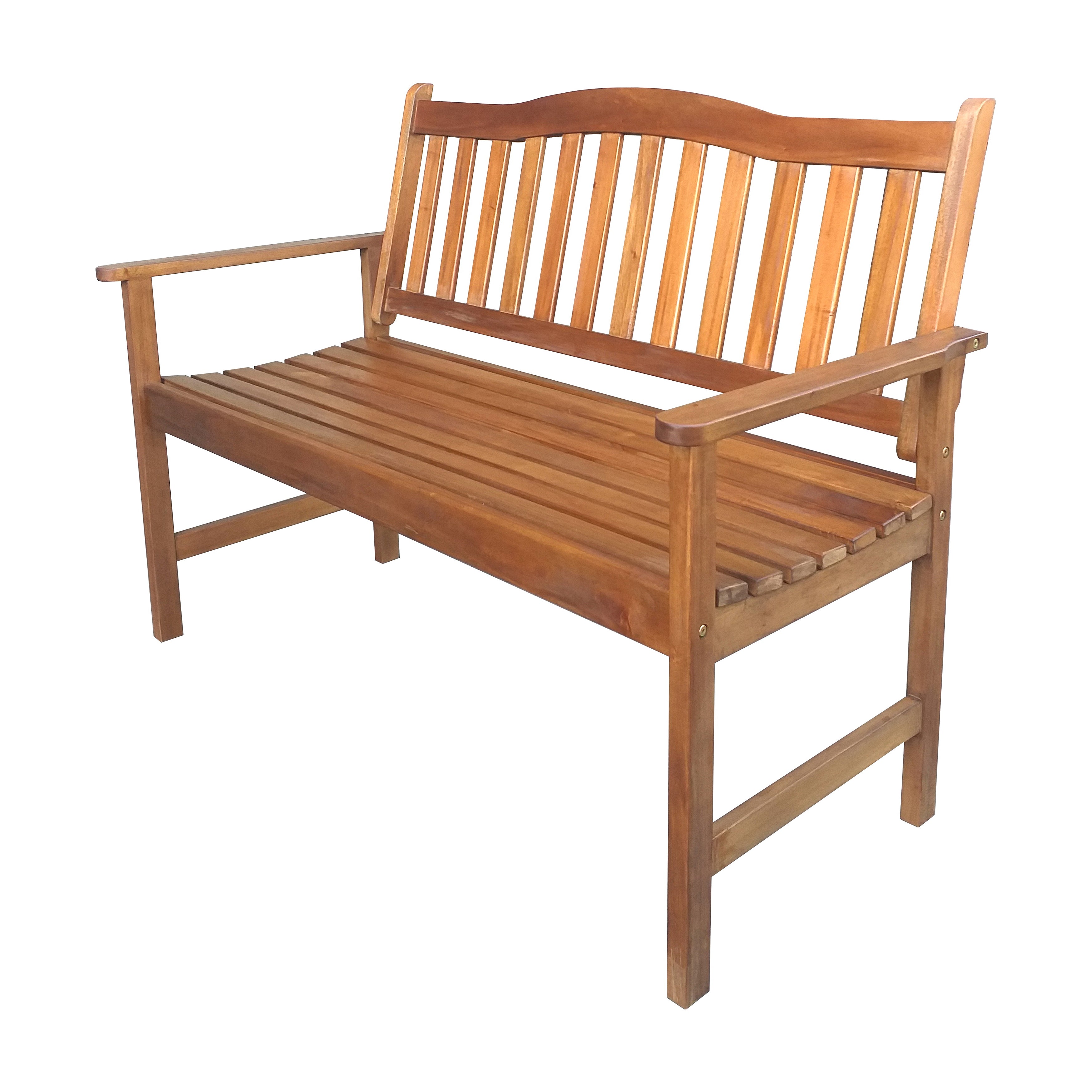 Seasonal Trends IP104-175 Park Bench, 1245 mm W, 610 mm D, 910 mm H, 450 lb Seating, Mahogany Seat, Mahogany Frame