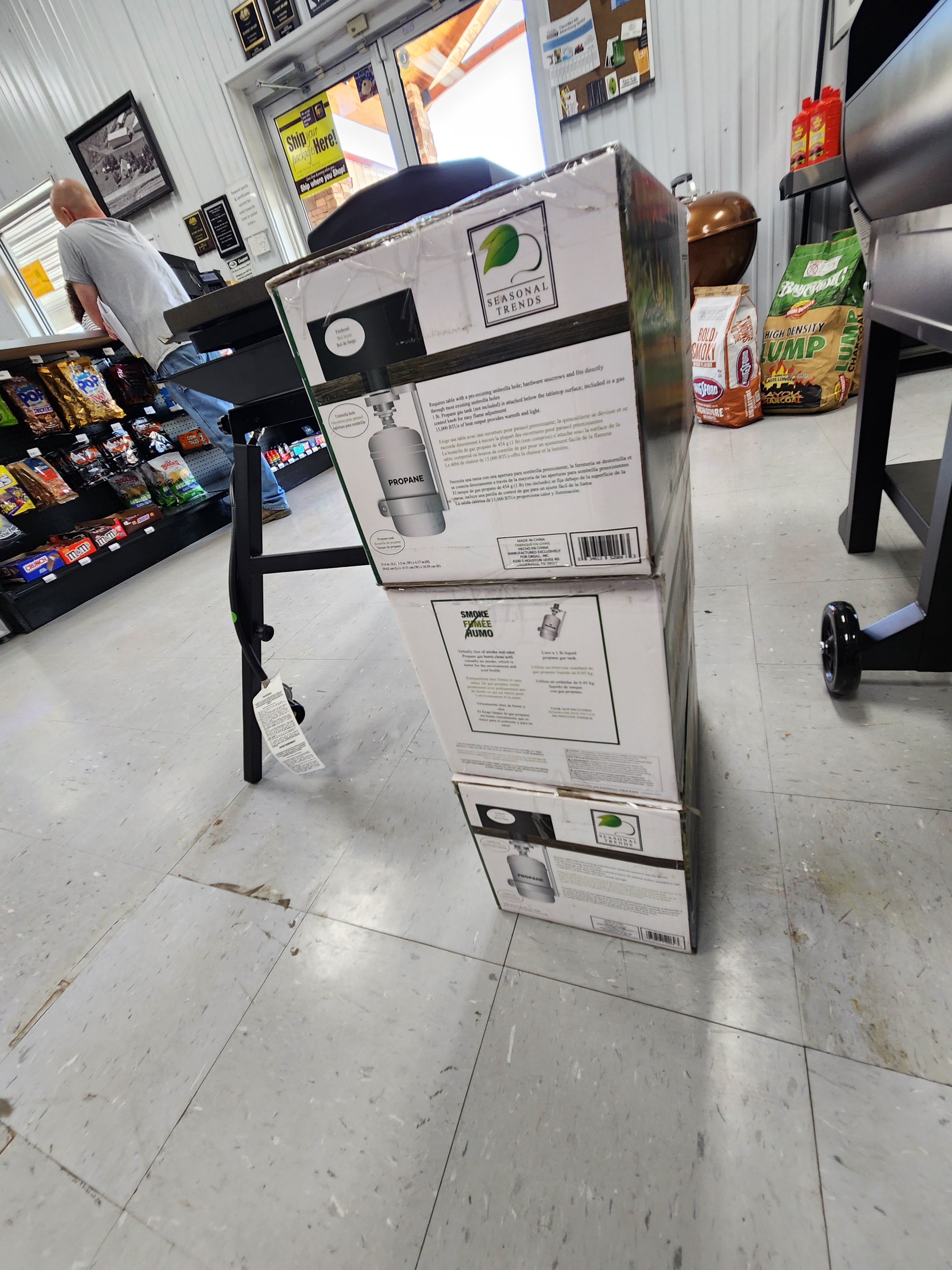 Seasonal Trends 52069 Tabletop Fire Bowl, 15.6 in W, 6.5 in D, 4.17 in H, Rectangular