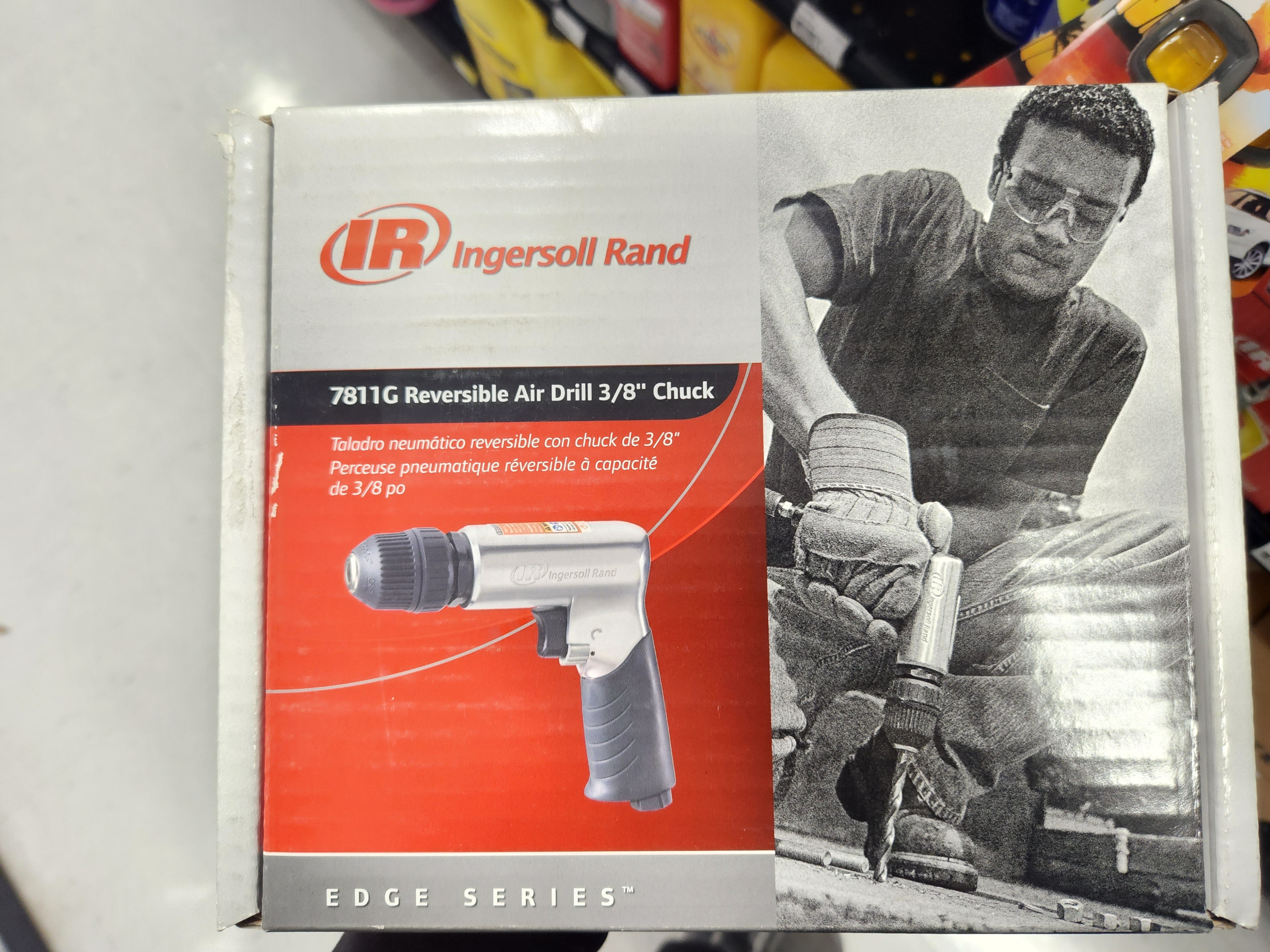 Ingersoll Rand 7811G Air Drill, 3/8 in Chuck, Keyless Chuck, 1/4 in Air Inlet