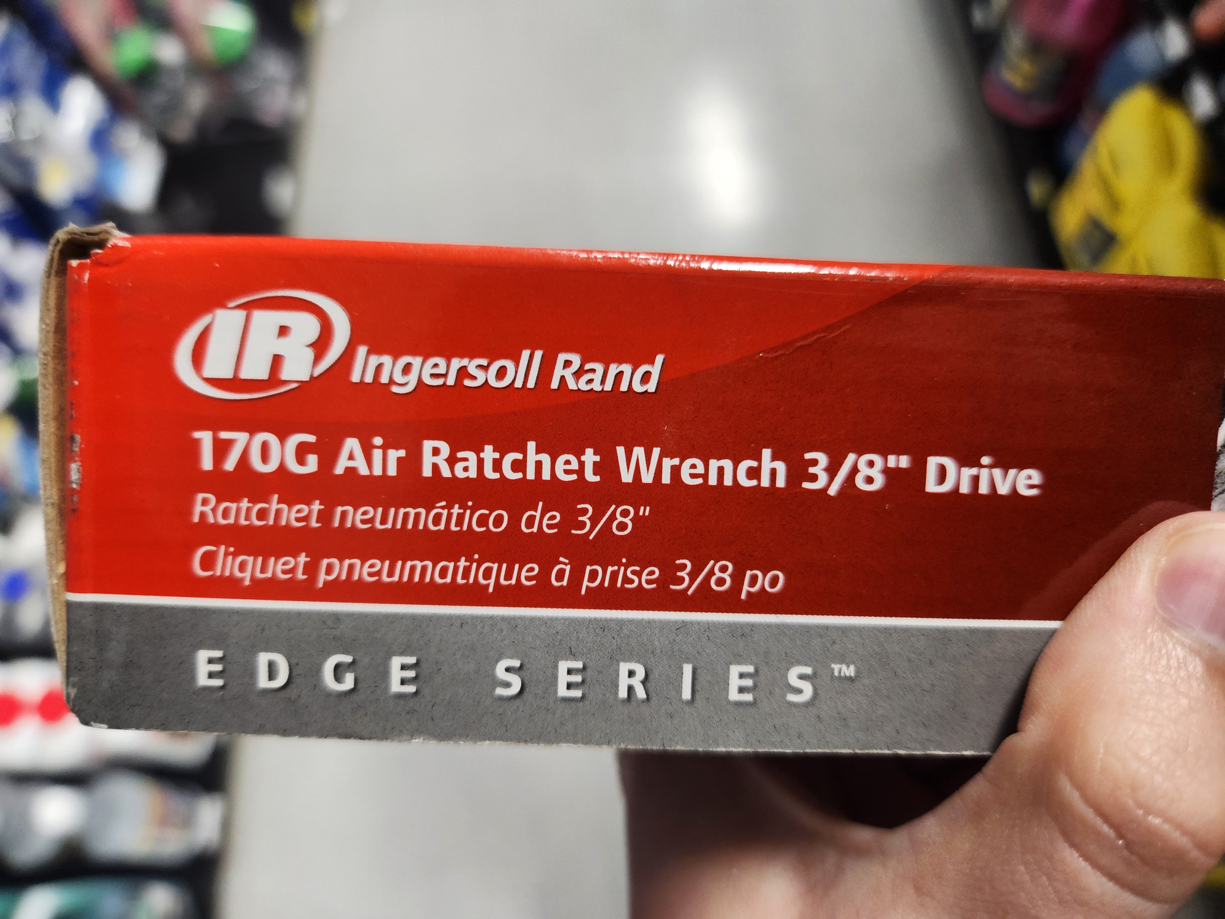 Ingersoll Rand 170G Edge Series 3/8” Drive Air Ratchet Wrench, 55 ft lbs Max Torque Output, 170 RPM, Comfort Grip, Lightweight, Compact, Black