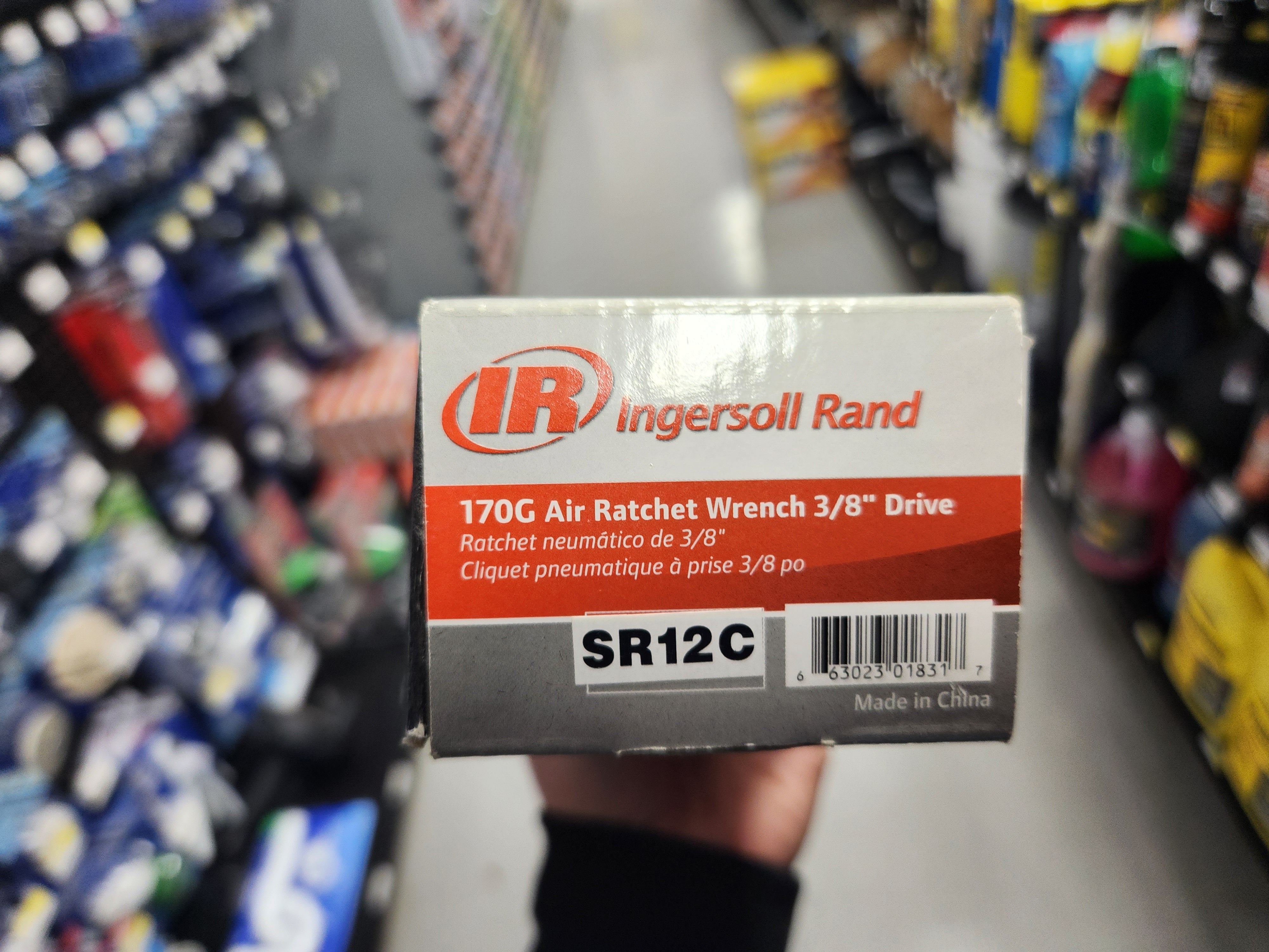 Ingersoll Rand 170G Edge Series 3/8” Drive Air Ratchet Wrench, 55 ft lbs Max Torque Output, 170 RPM, Comfort Grip, Lightweight, Compact, Black