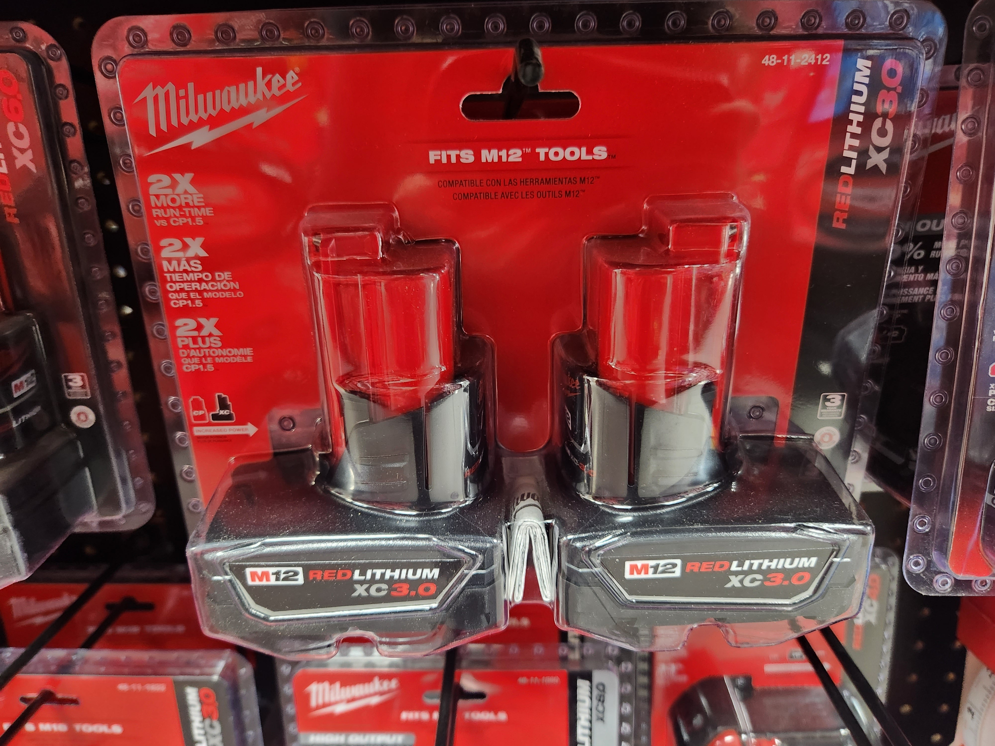 Milwaukee M12 REDLITHIUM™ XC Battery Two Pack 48-11-2412