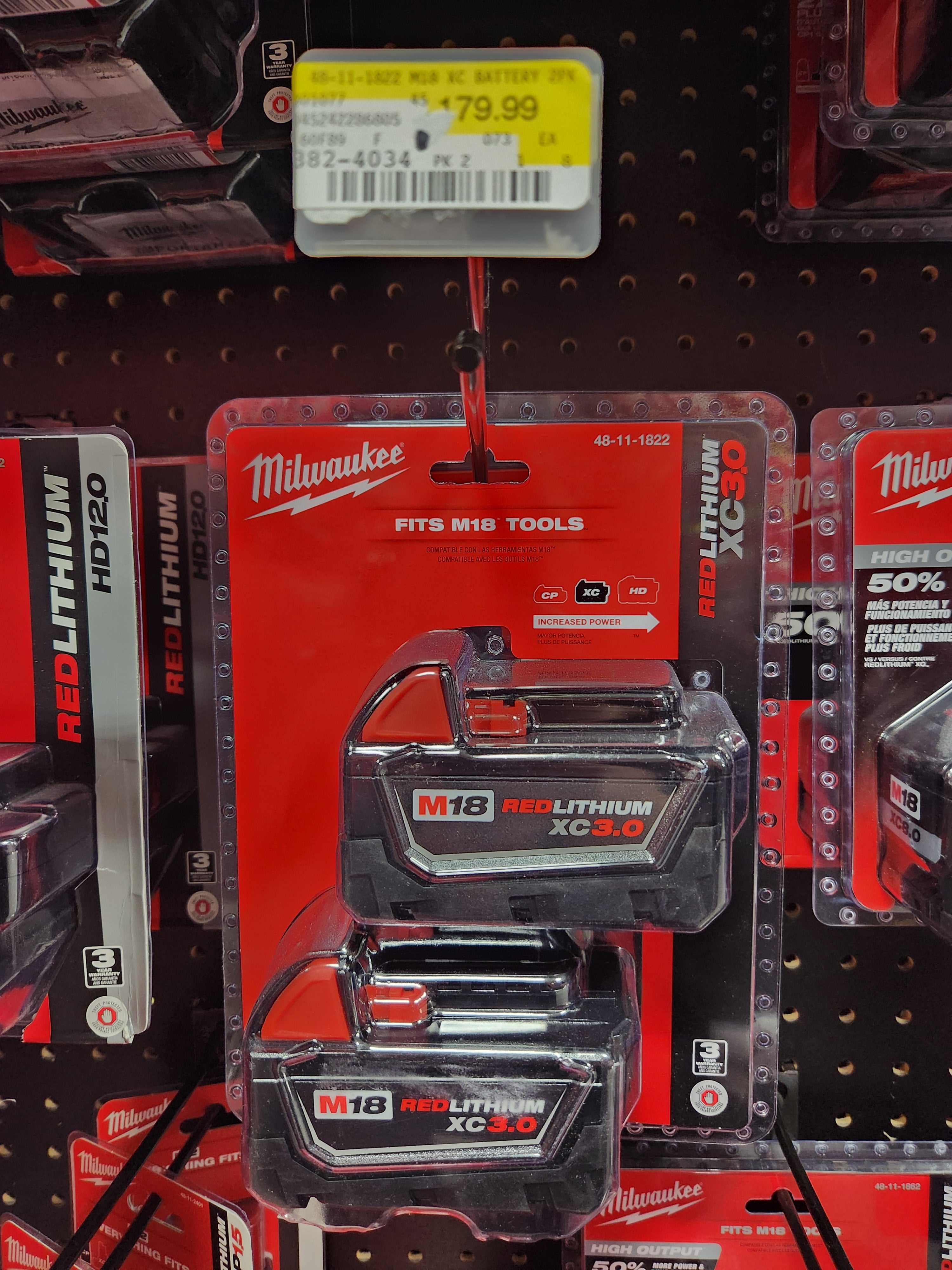 Milwaukee M18™ REDLITHIUM™ XC3.0 Battery 2-Pack 48-11-1822