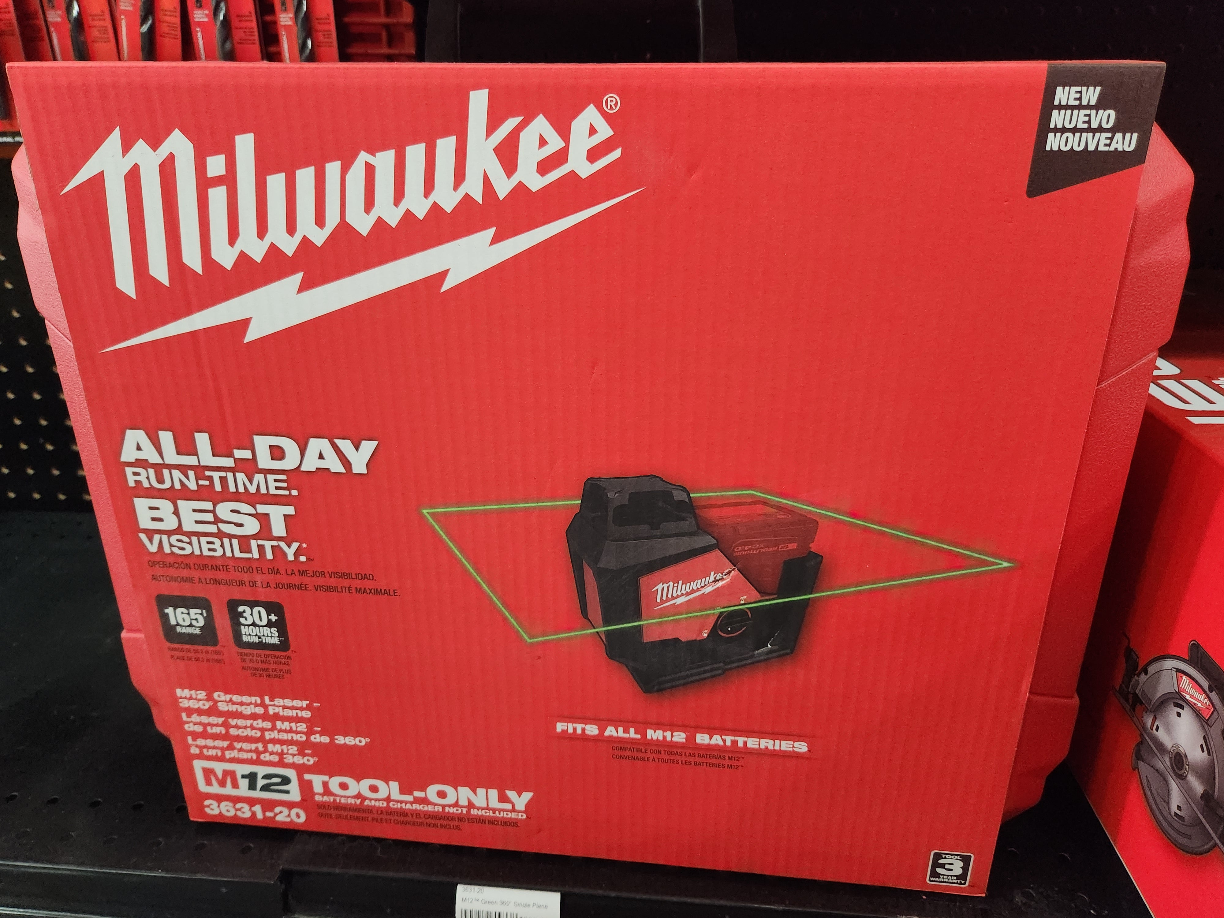 Milwaukee M12™ Green 360° Single Plane Laser 3631-20