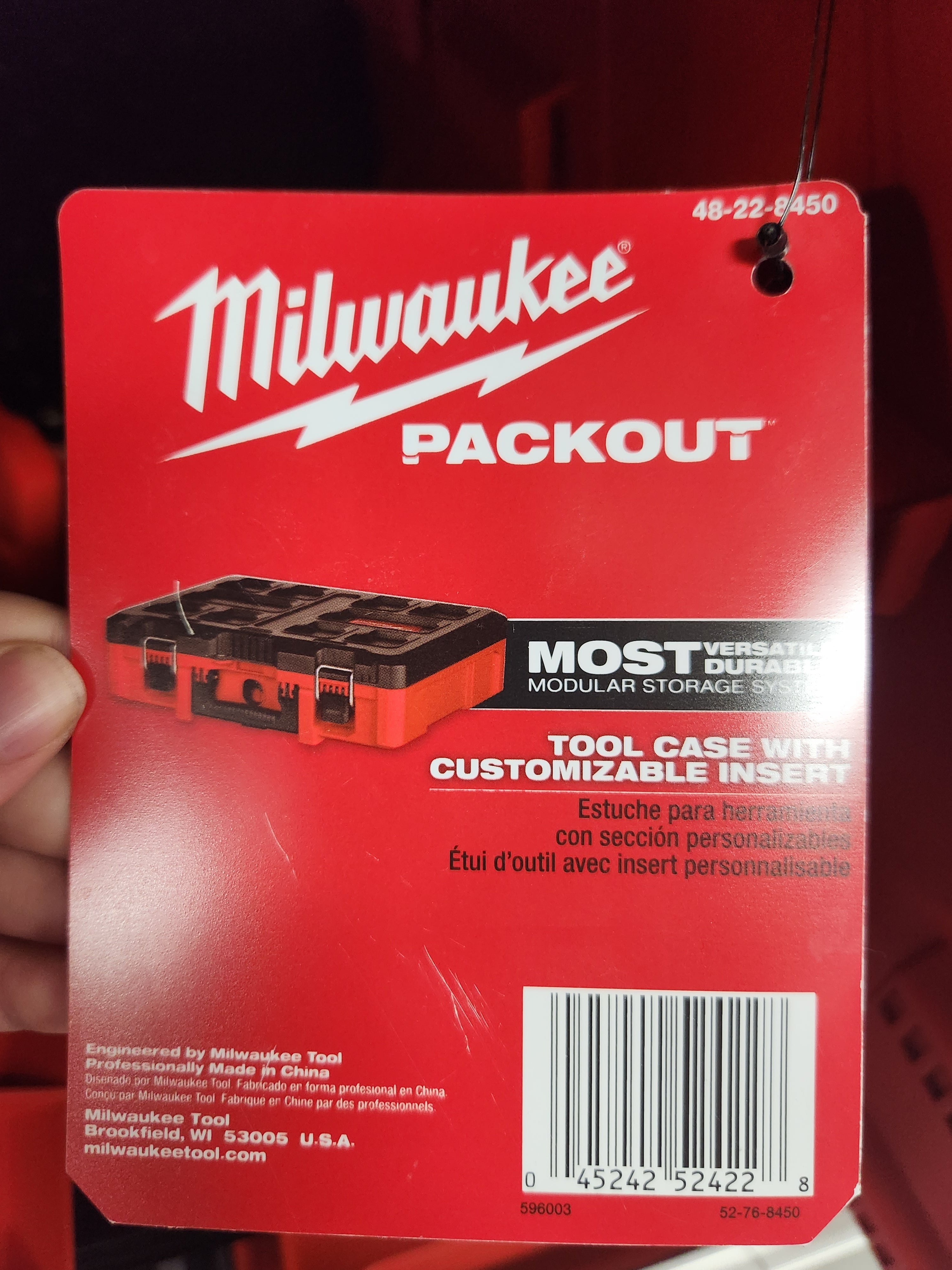 Milwaukee PACKOUT™ Tool Case W/ Customizable Insert 48-22-8450