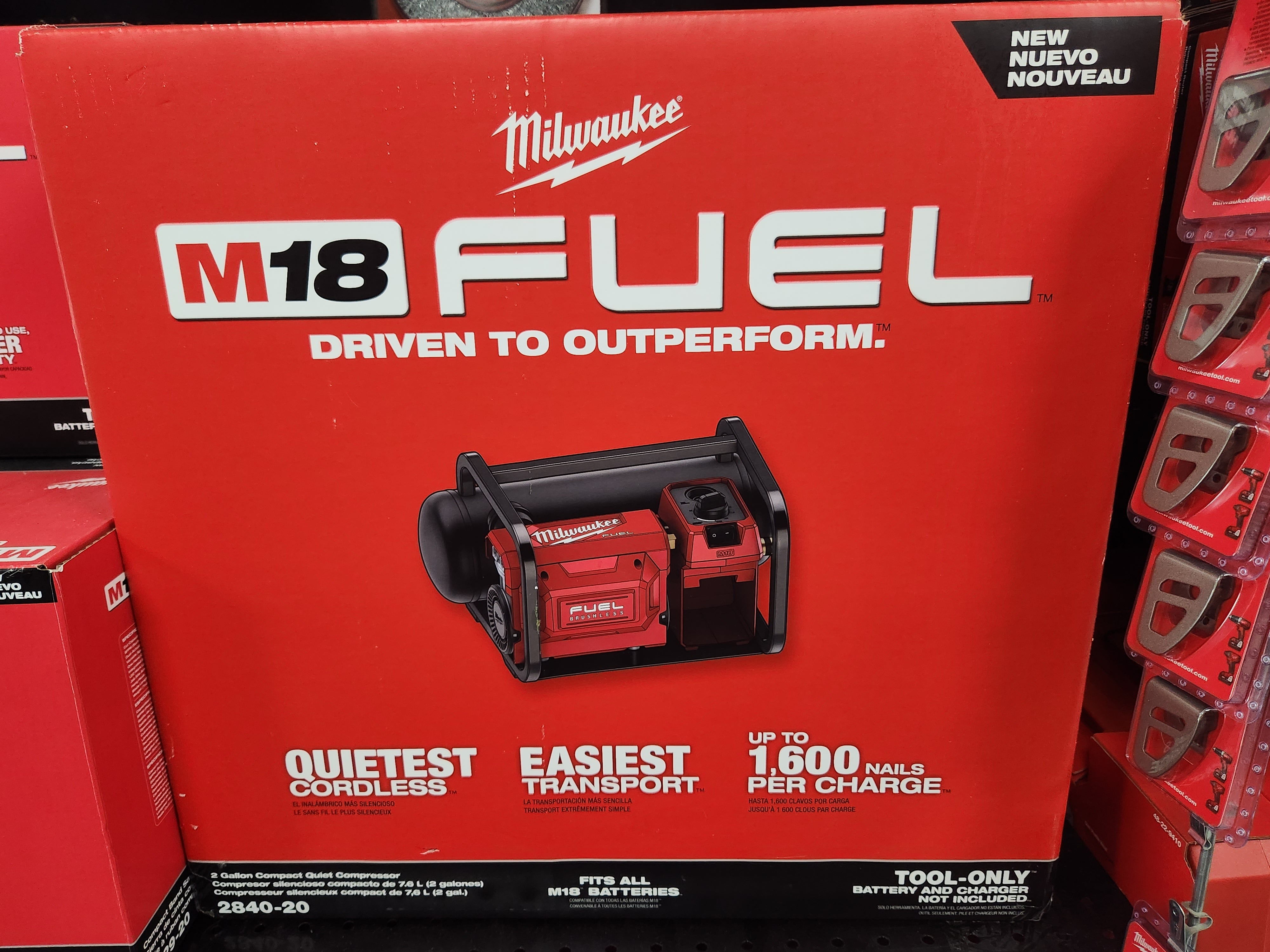 Milwaukee M18 FUEL™ 2 Gallon Compact Quiet Compressor 2840-20