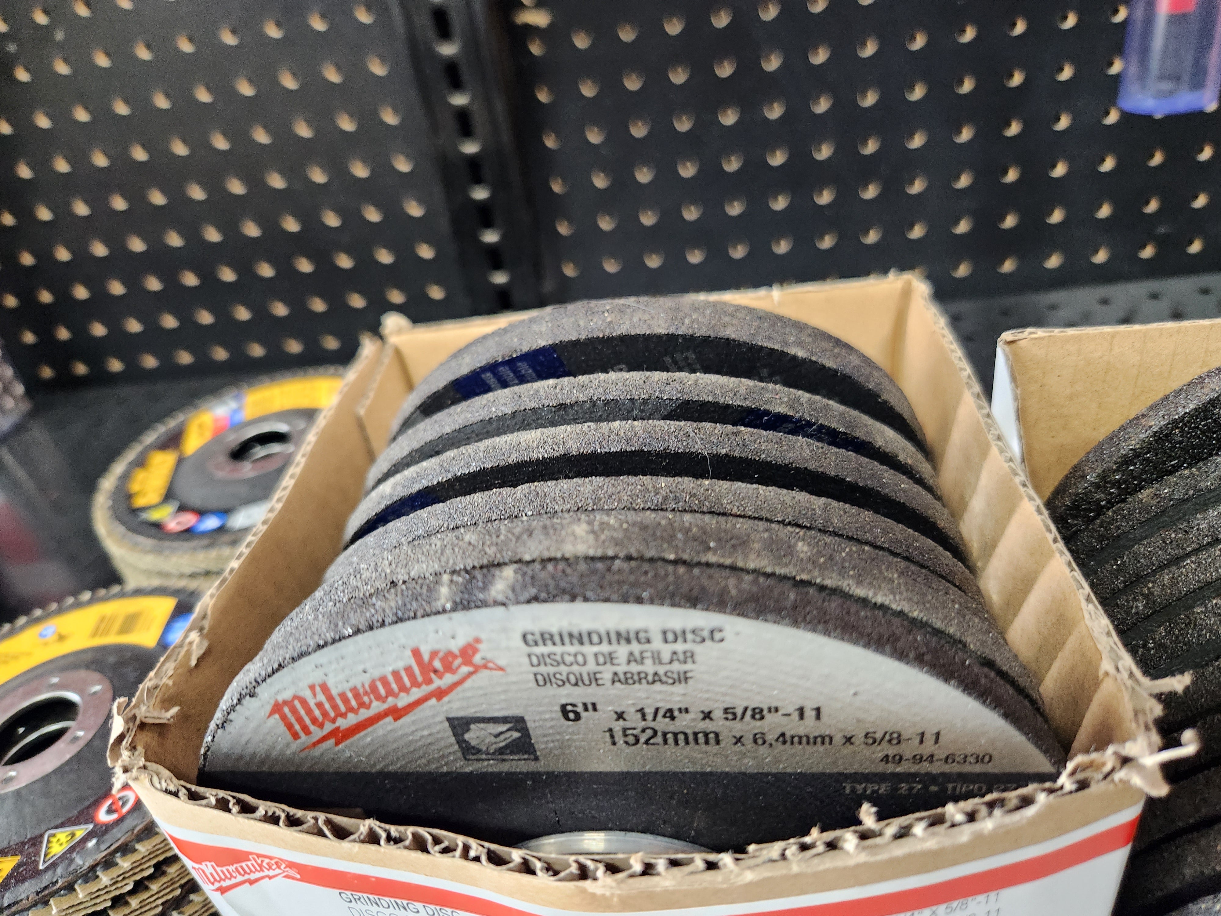 Milwaukee 6" x 1/4" x 5/8-11" Grinding Wheel (Type 27) -- 49-94-6330