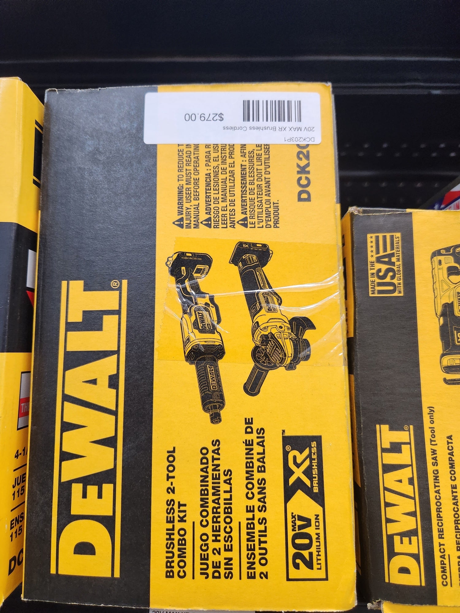 Dewalt 20V MAX* XR® Paddle Switch Small Angle Grinder and 1-1/2 in. Die Grinder Combo Kit -- DCK203P1