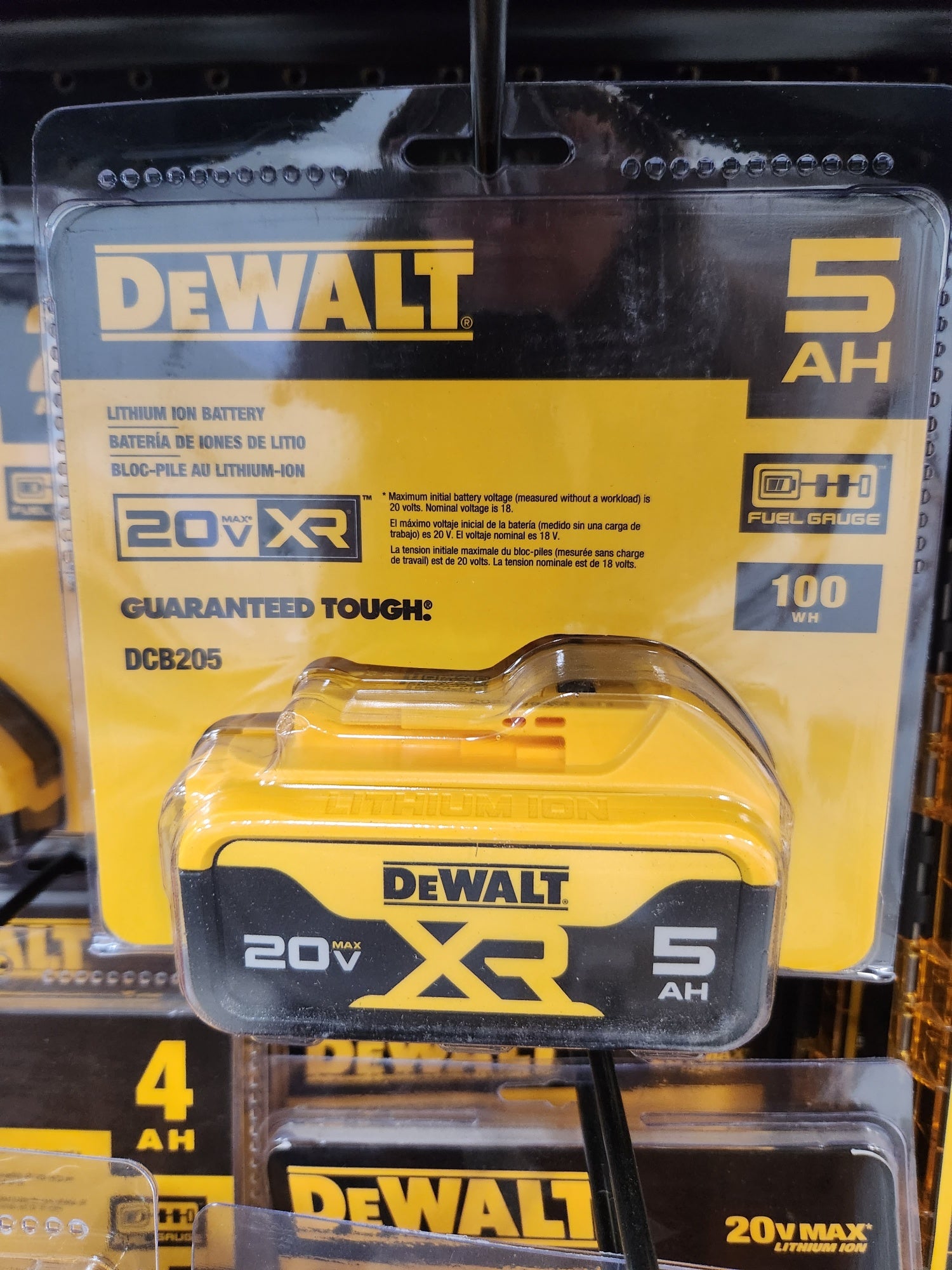 Dewalt 20V MAX* XR® 5Ah Battery -- DCB205