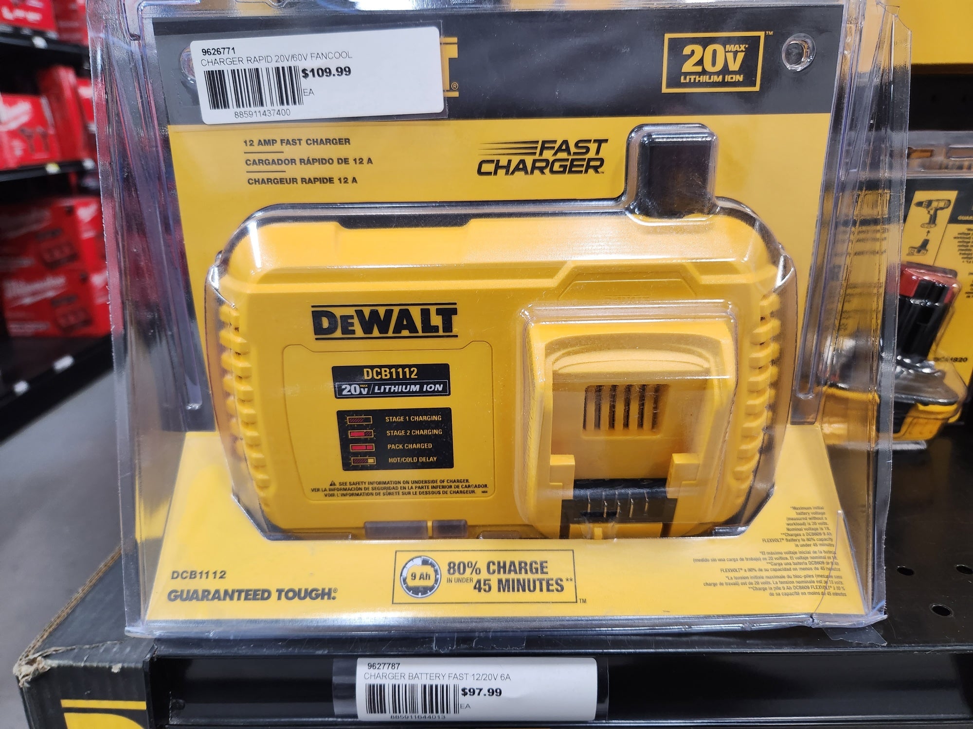 Dewalt 20V MAX*/60V MAX* 12 Amp Fast Charger -- DCB1112