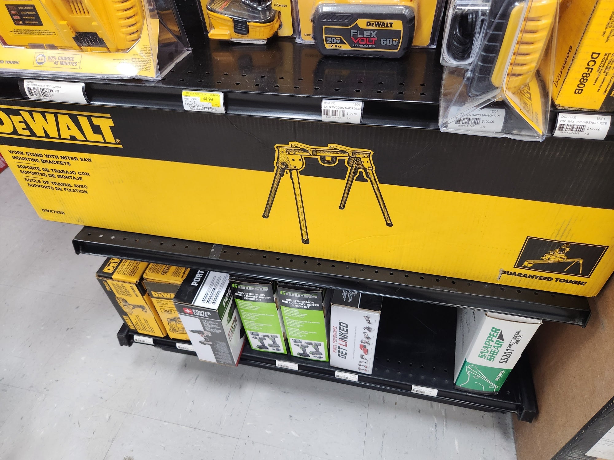 Dewalt Heavy Duty Work Stand With Miter Saw Mounting Brackets -- DWX725B