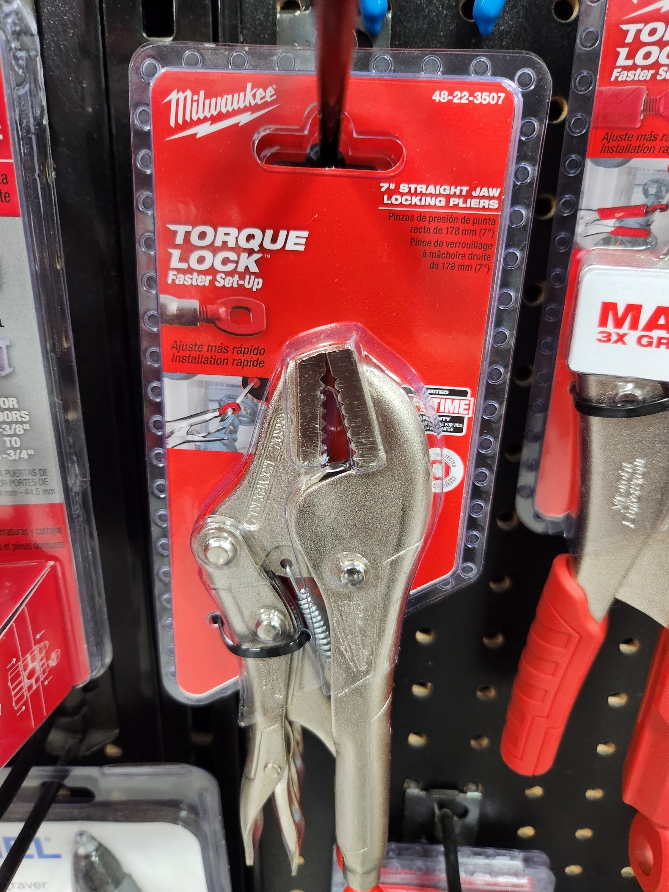 Milwaukee 7" Straight Jaw Locking Pliers -- 48-22-3507
