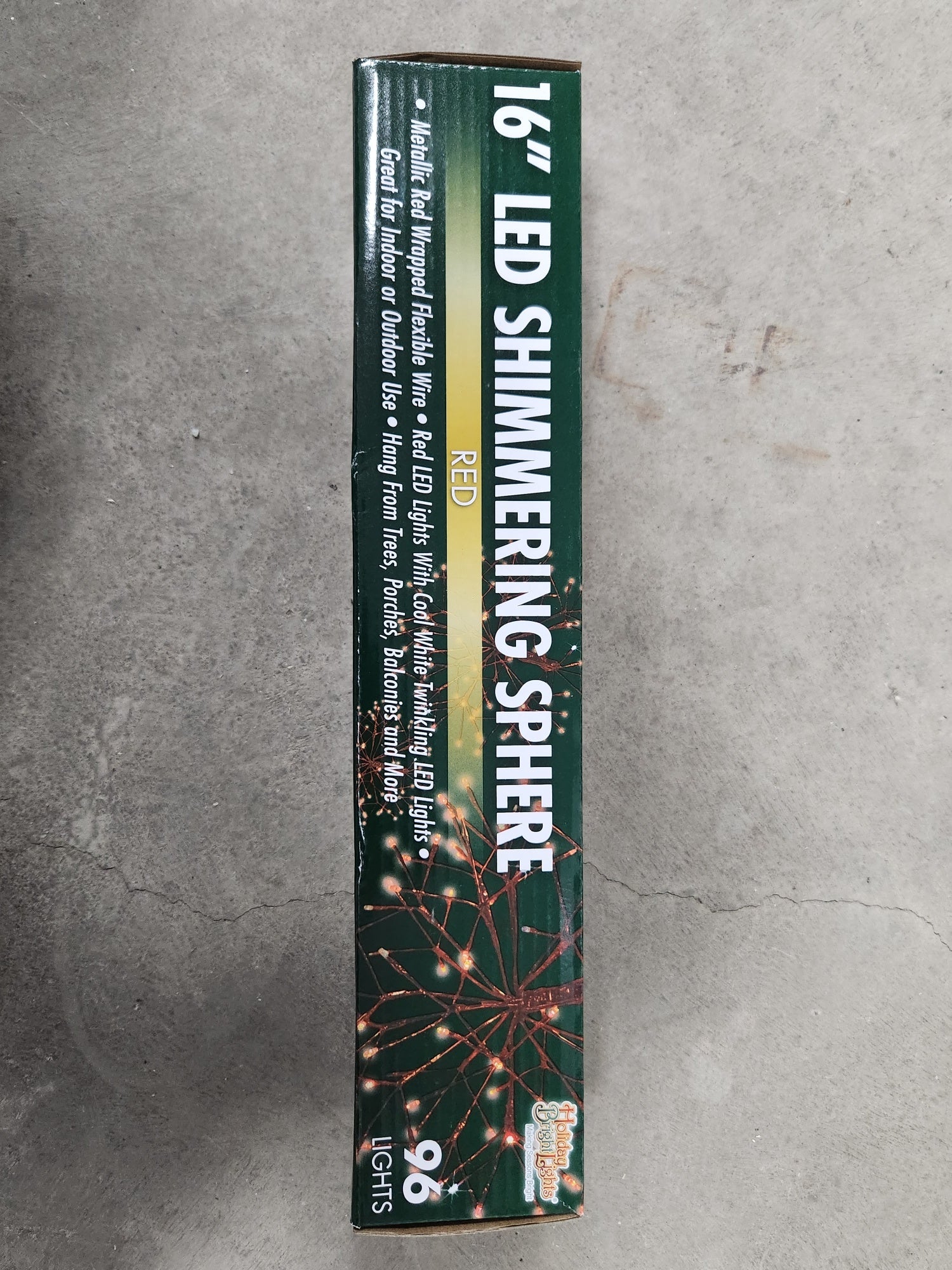 Holiday Bright Lights 16" LED Shimmering Sphere -- RED