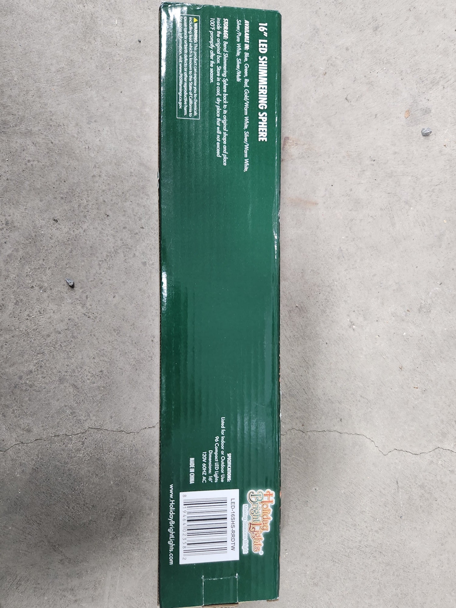 Holiday Bright Lights 16" LED Shimmering Sphere -- RED