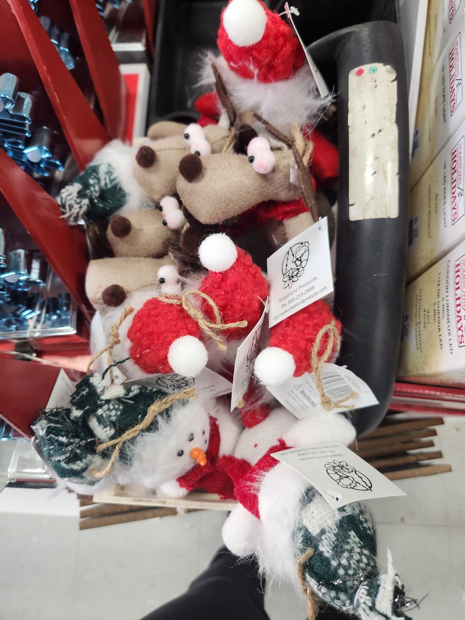 Sheerlund Products Plush Holiday Ornament in Wooden Crate Item: HA23001