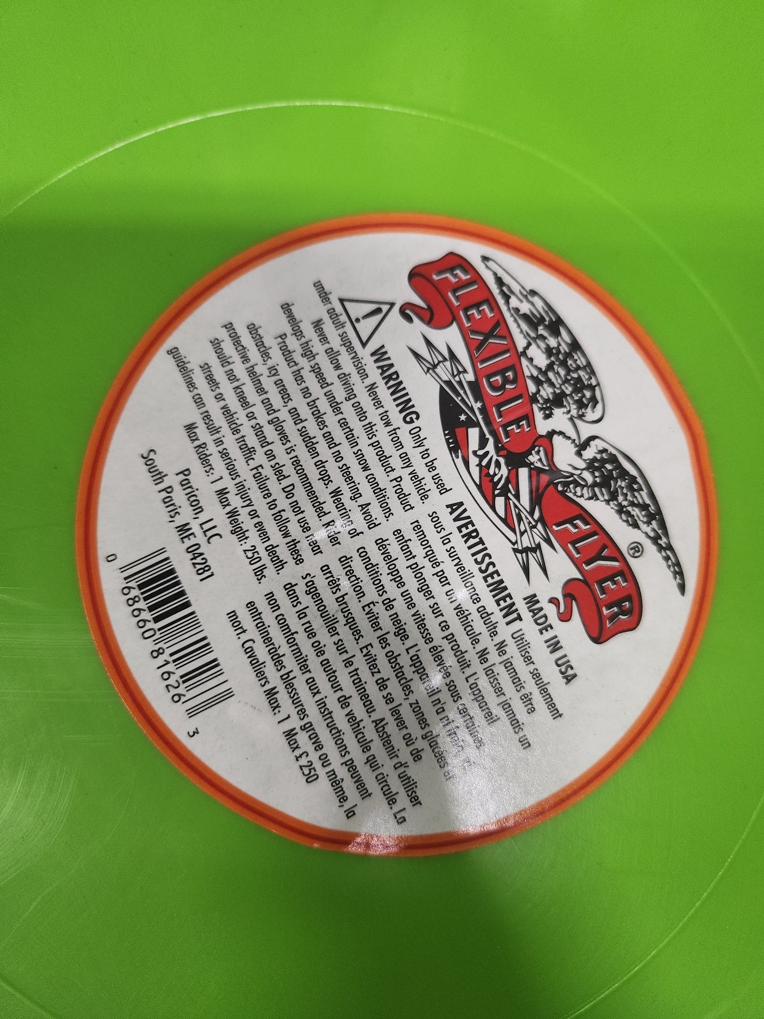 Paricon Flexible Flyer 626 Flying Saucer 26" Green (Single Unit)