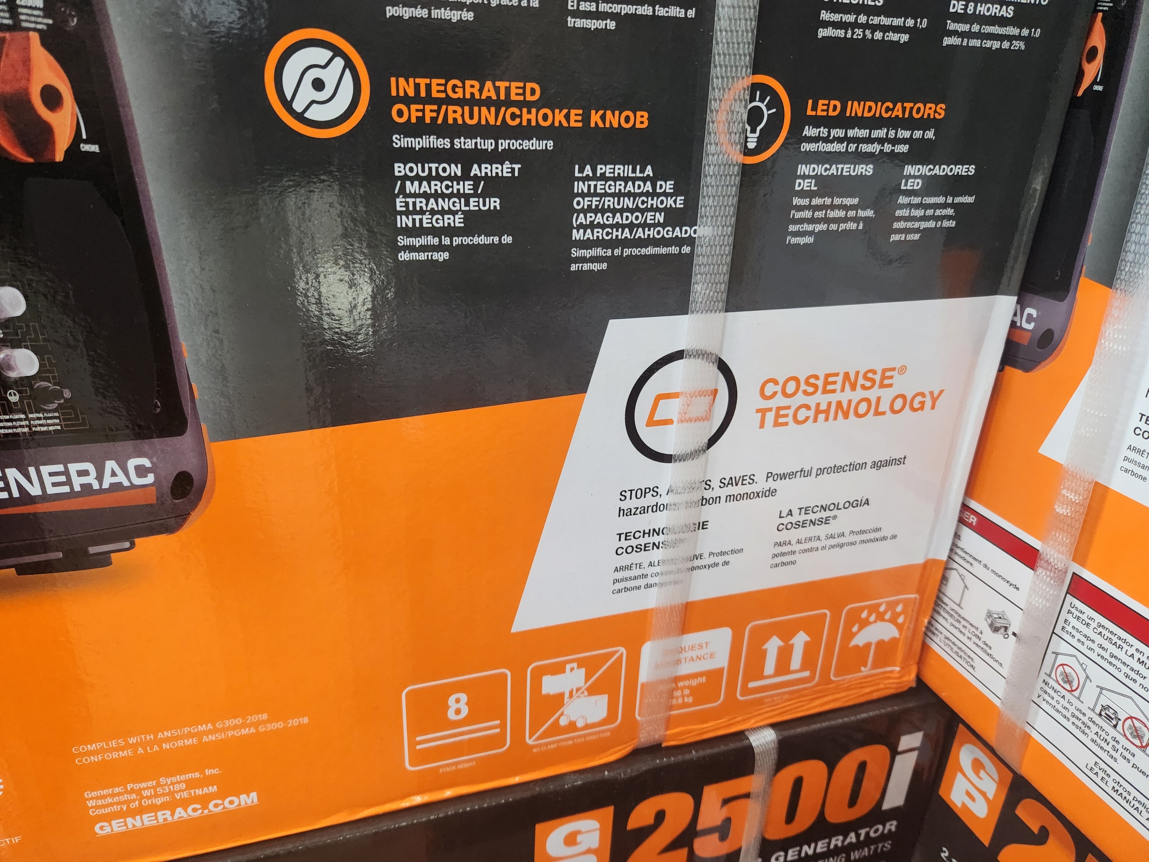 Generac 8250 GP2500i 2,500-Watt Gas Powered Portable Inverter Generator