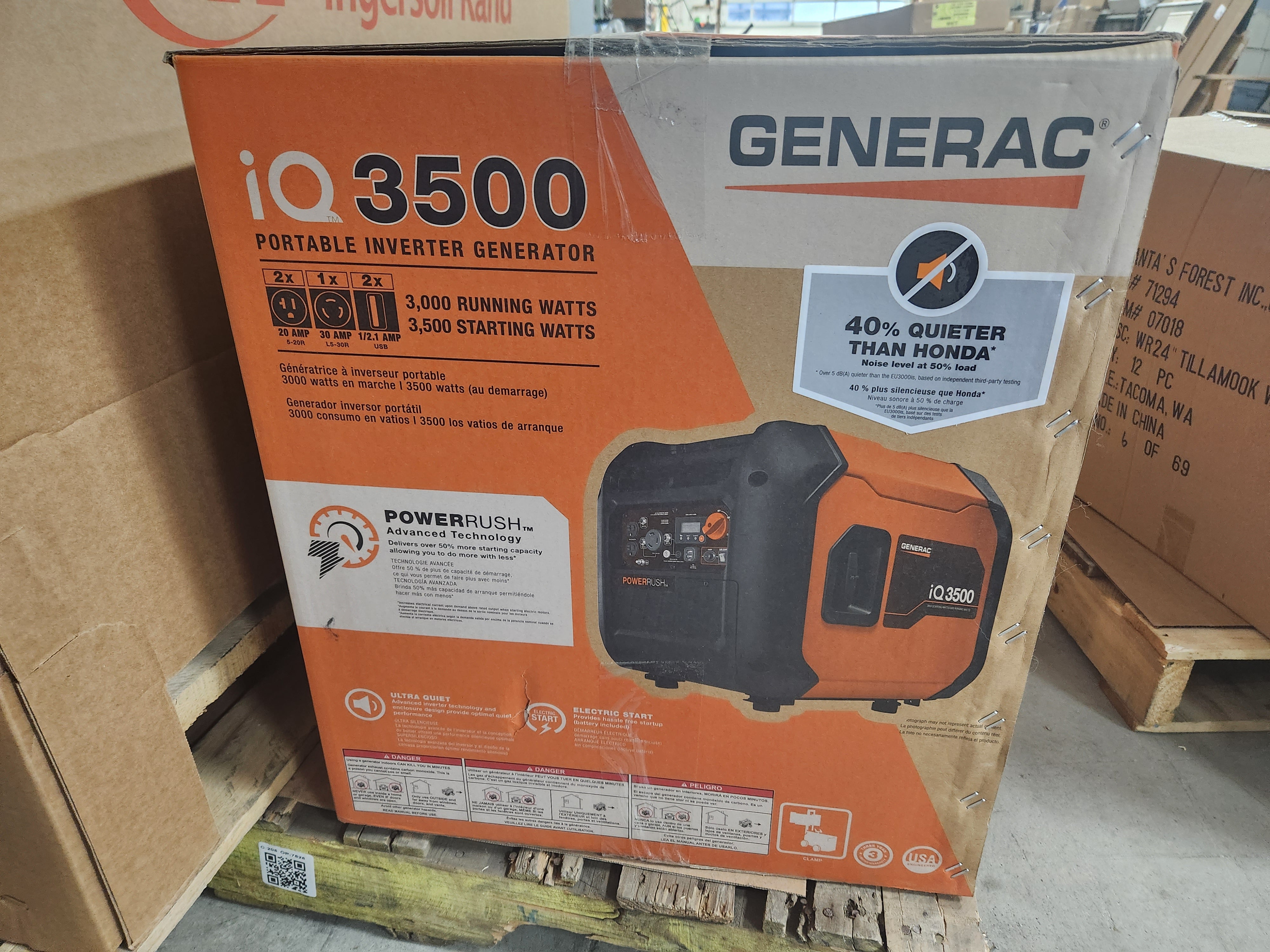 GENERAC IQ3500 PORTABLE GENERATOR