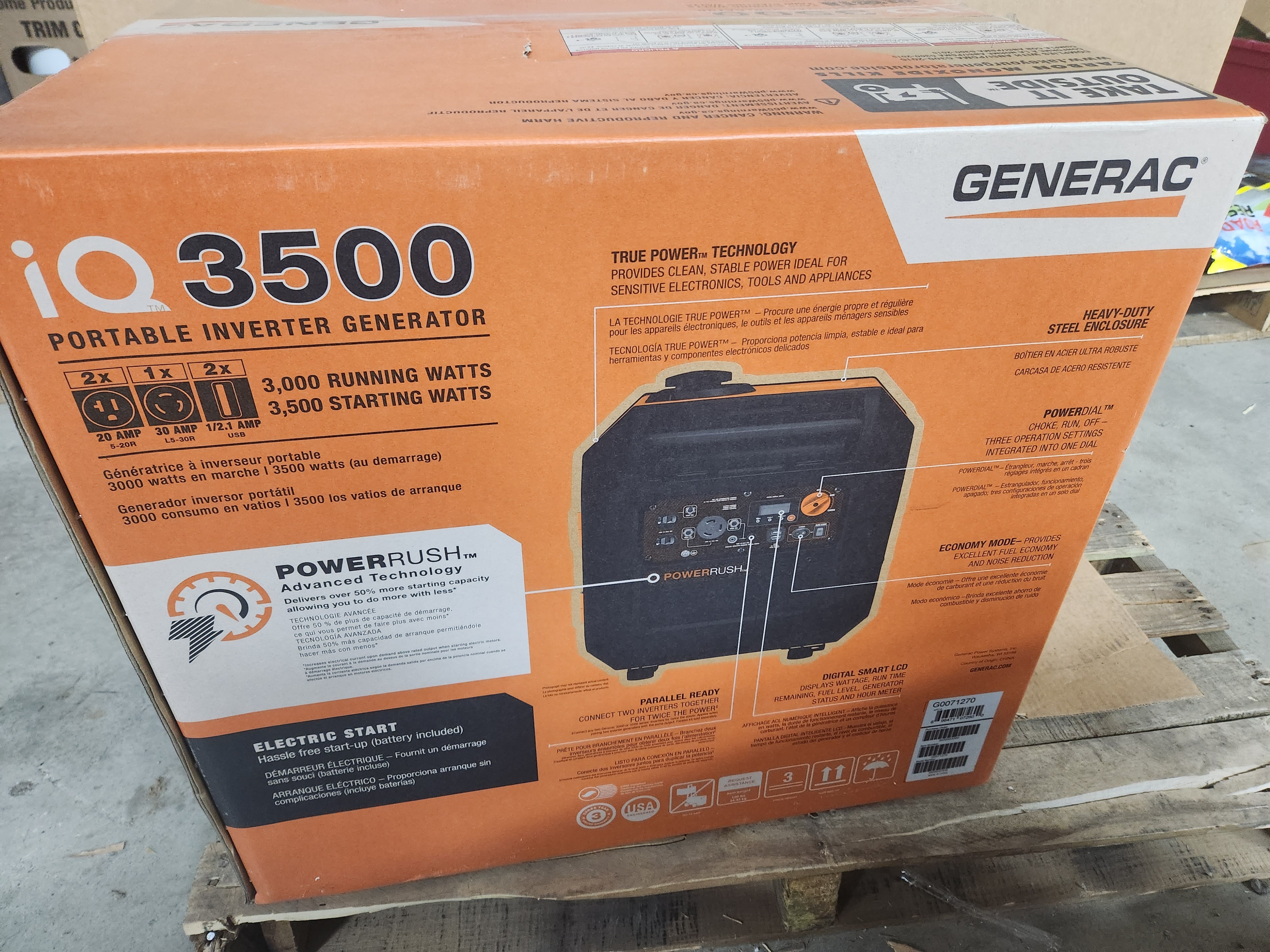 GENERAC IQ3500 PORTABLE GENERATOR