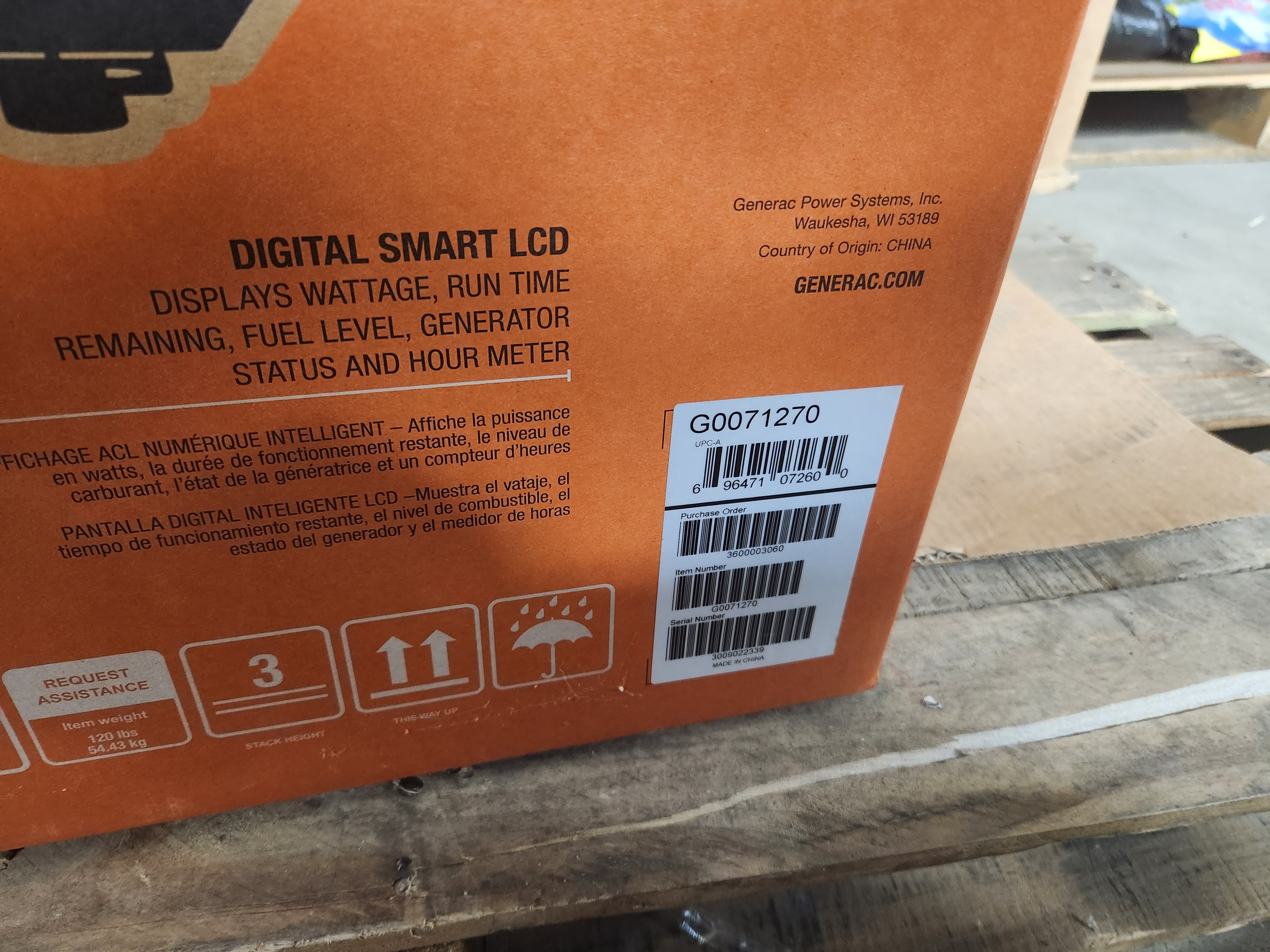 GENERAC IQ3500 PORTABLE GENERATOR