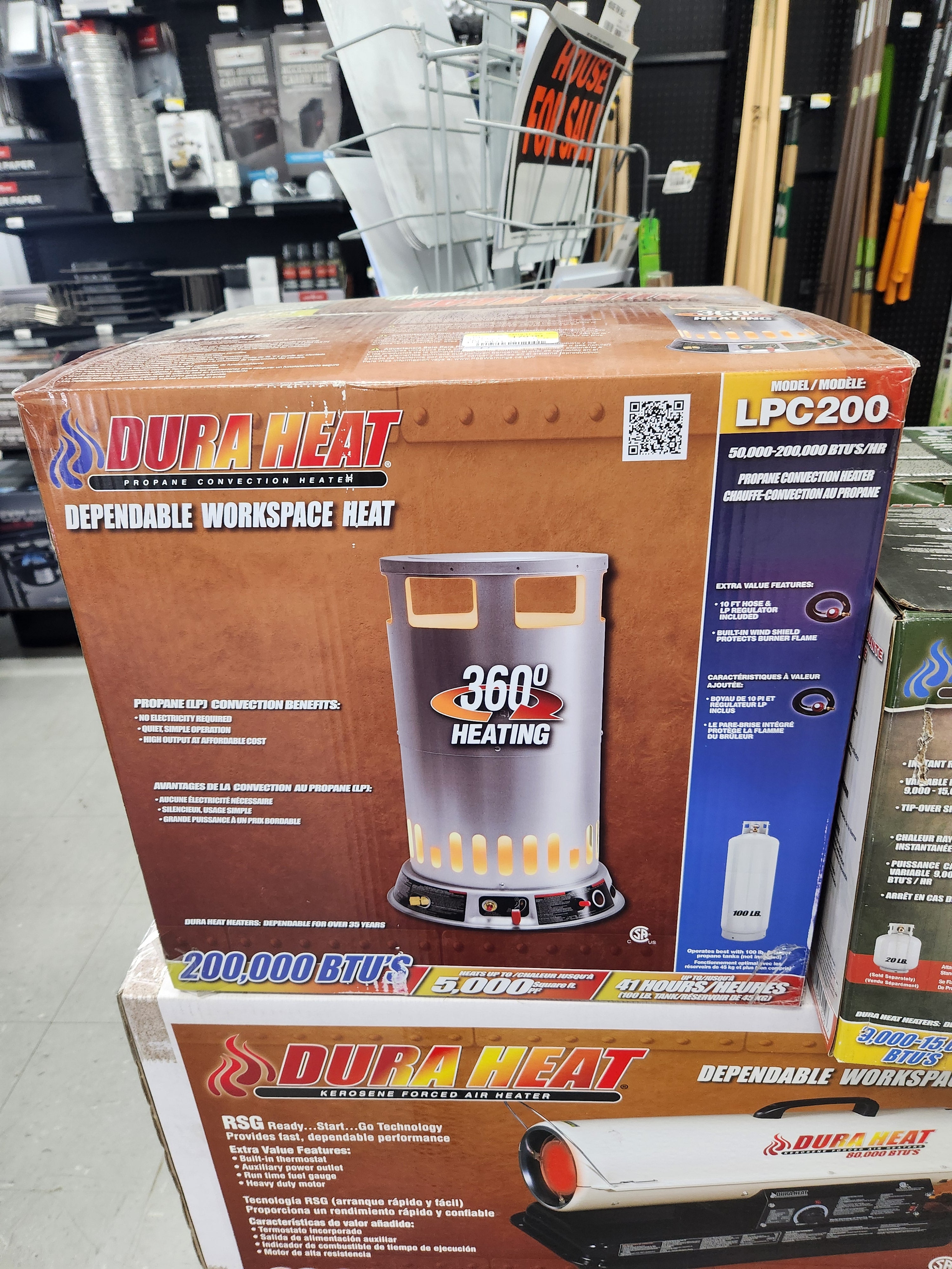 Dura Heat LPC200 50-200,000 BTU Propane(LP) Convection Heater