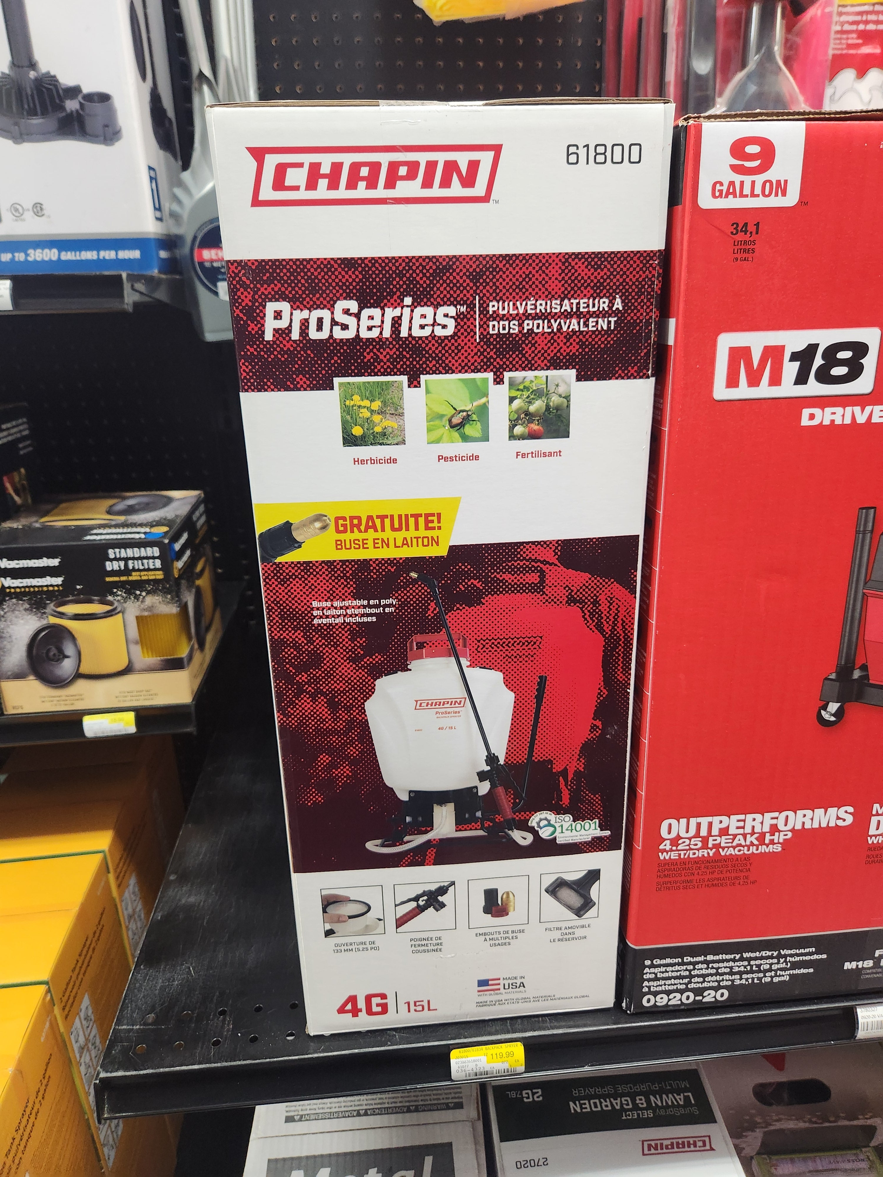 Chapin 4 gal. ProSeries Diaphragm Pump Sprayer - 61800/61834