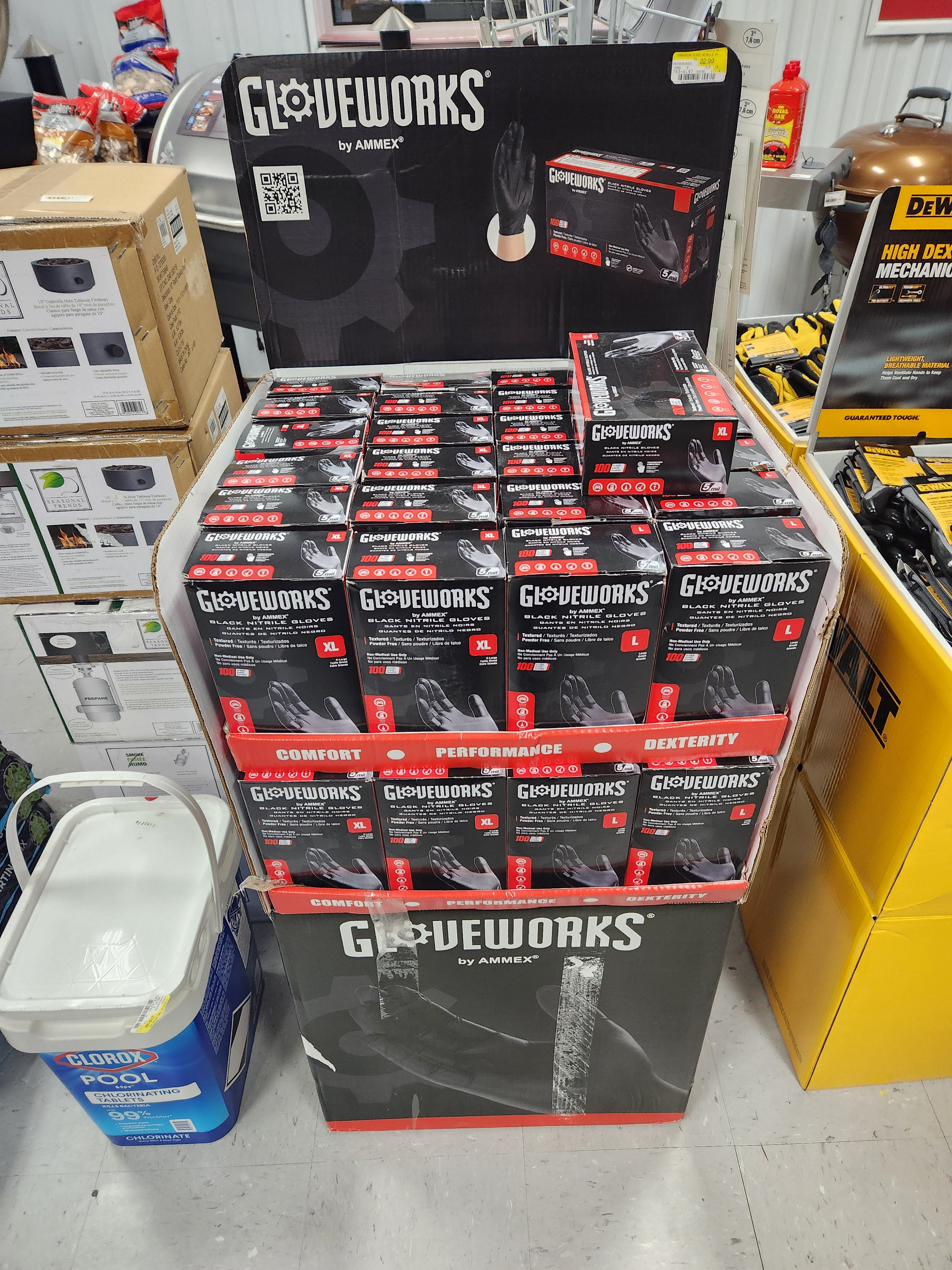 Gloveworks Black Nitrile Gloves (Large)