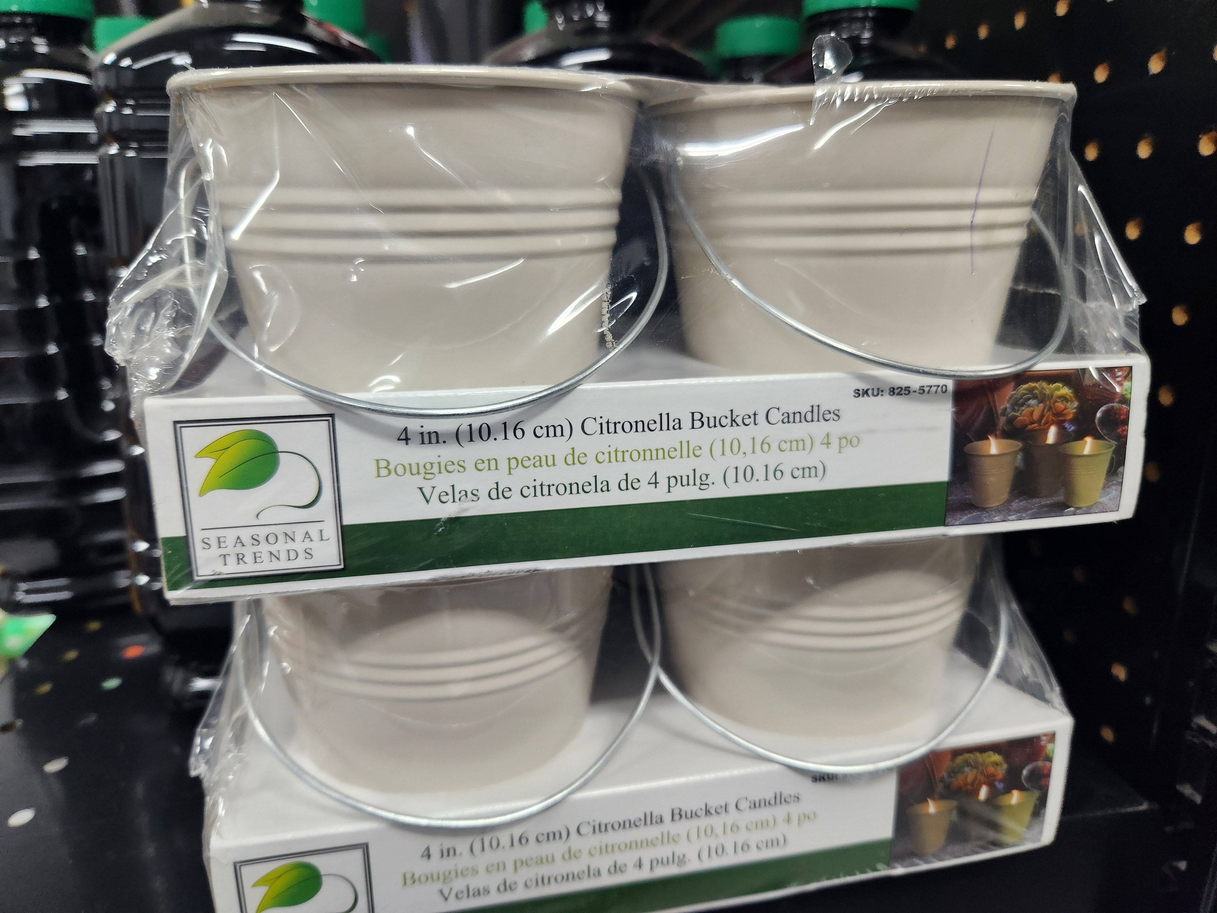 Seasonal Trends Candle with Handle Bucket, Citronella 4in