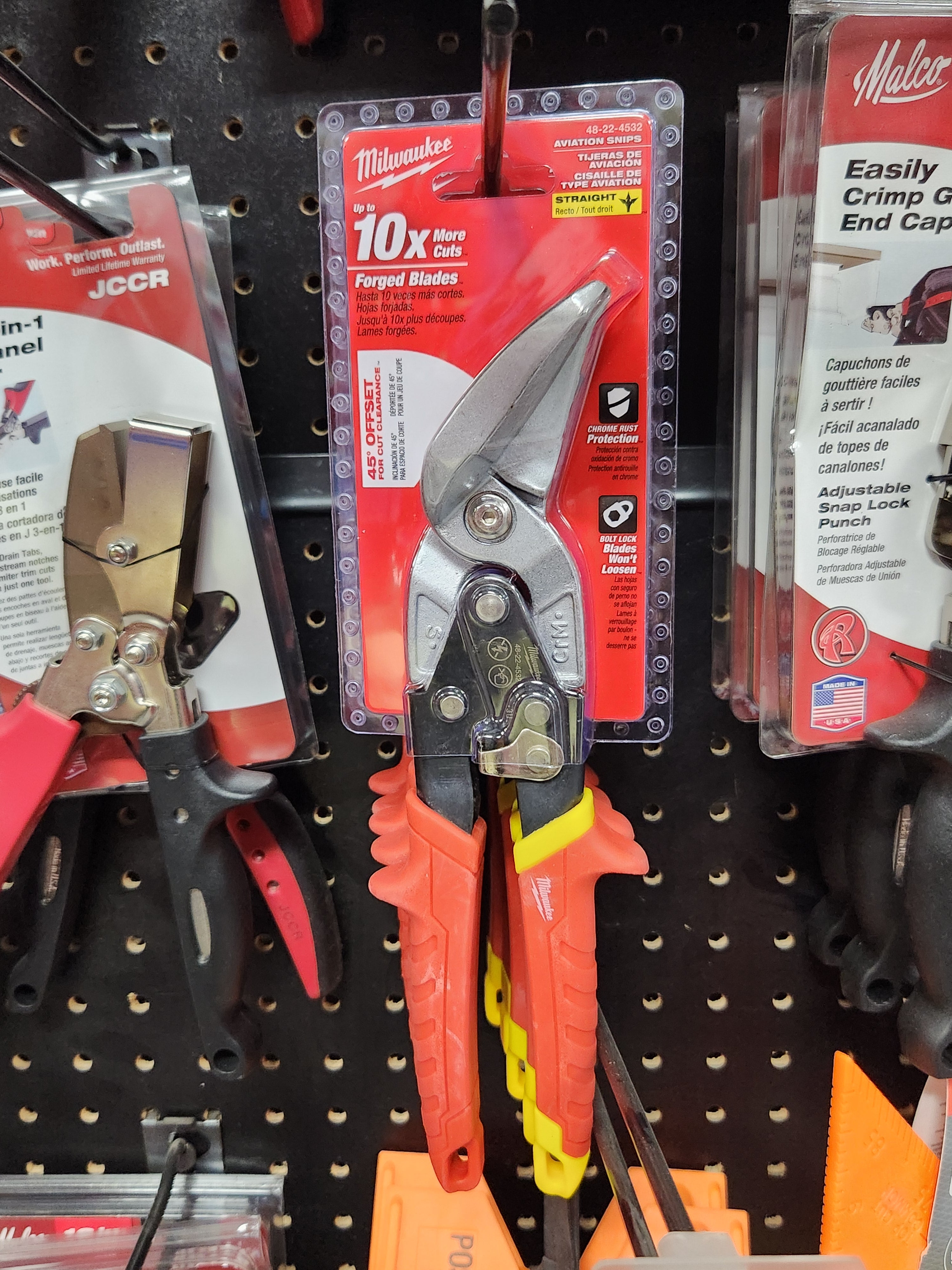 Milwaukee Straight Cutting Offset Aviation Snips -- 48-22-4562