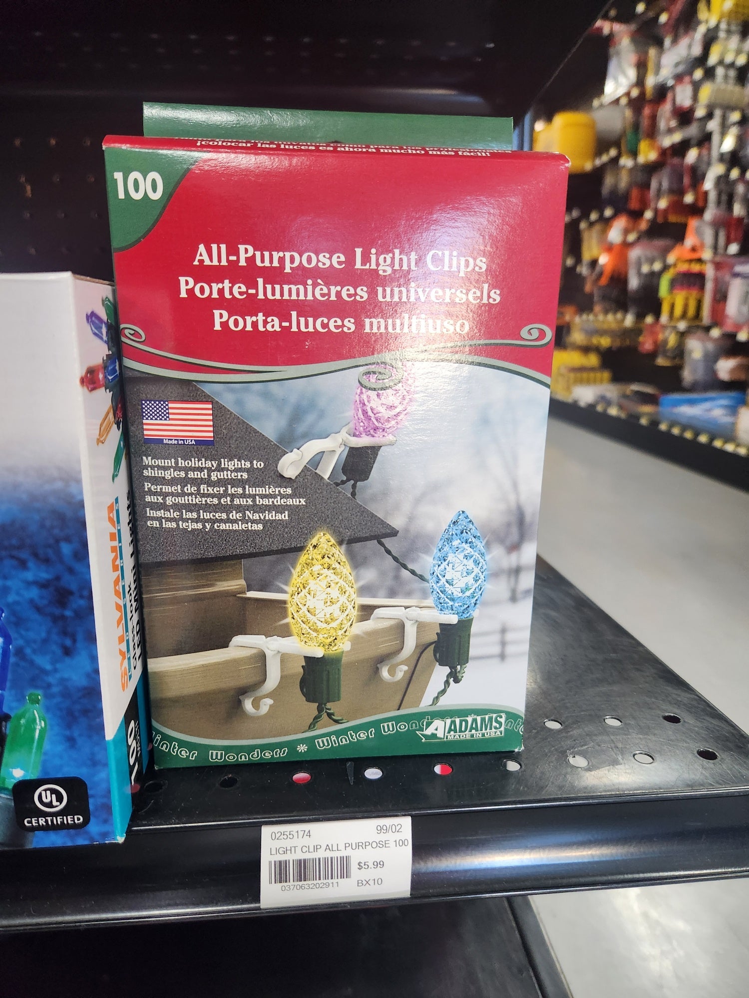 Adams Christmas 9040-99-1630 All Purpose Light Holder, 100-Pack,white