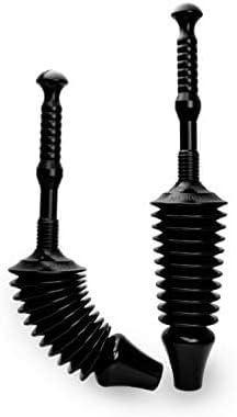 Master Plunger MP1600 1.6 Gallon Low Flush Toilet Plunger with Funnel Nose Design, Black