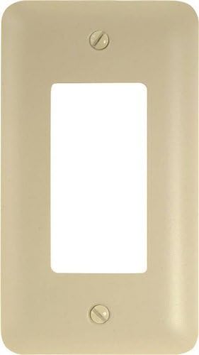 Amerelle Devon Single Rocker Steel Wallplate in Almond -- 935RAL