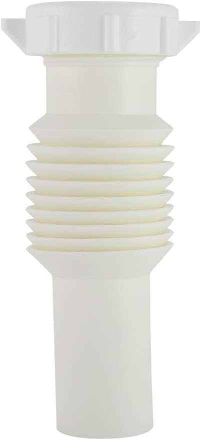 Plumb Pak PP812-5 Flex 'N Fix Extension Tube, 9" x 1-1/4" Inlet, 1-1/4" x 9", White