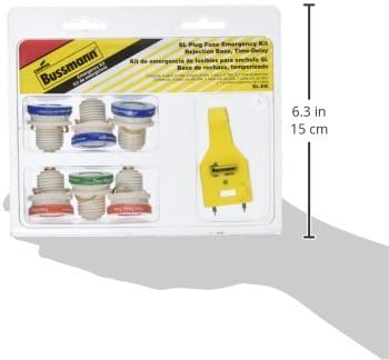 Bussmann SL-EK SL Fuse Assortment Contains 3 Ea. SL-15, 2 Ea. SL-20 And 1 Ea. SL-30 And 1 Fuse Tester, 6-Pack plus Tester