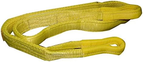 Ancra Cargo 2" x 12' Double Ply, Reinforced Tapered Loop, Eye-to-Eye Lifting Sling, Yellow, Polyester Webbing, Protective Wear Sleeve, 3 Rigging Variants, Moisture Wicking -- 2552180