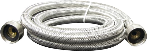 Plumb Pak PP22816 Washing Machine Discharge Hose, 3/4 in ID, 6 ft L, FGH, Stainless Steel