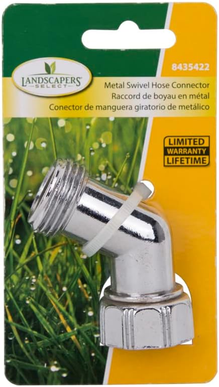 Mintcraft/Landscapers Select Zinc Swivel Hose Gooseneck Connector For Hose Couplings