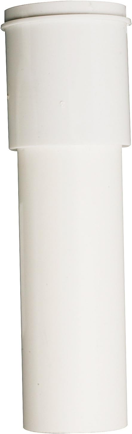 Plumb Pak PP910W Extension Tube, 1-1/2 in Dia X 6 in L, Solvent Weld, Plastic, 1-1/2" x 6", White