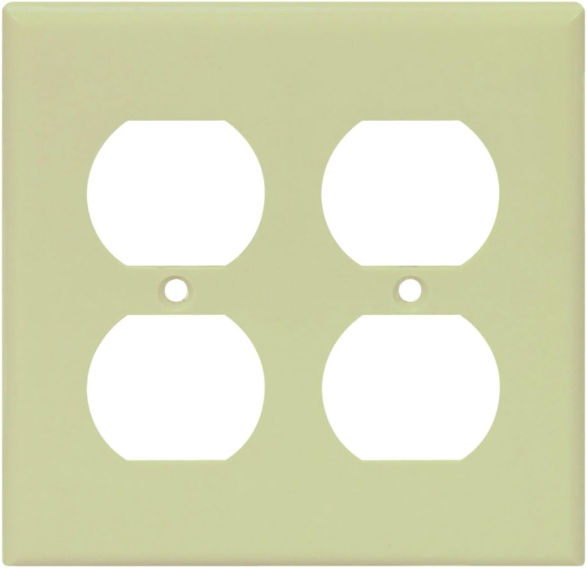 Cooper Wiring Devices 5139W 2-Gang Duplex Receptacle Wall Plate, Standard Size, Thermoset Plastic, Ivory