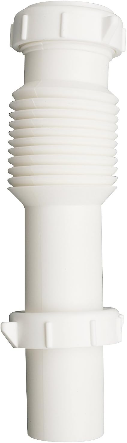 Plumb Pak PP812-7 Flex 'N Fix Tailpiece/Extension Tube, inlet, 1-1/2" x 7", White