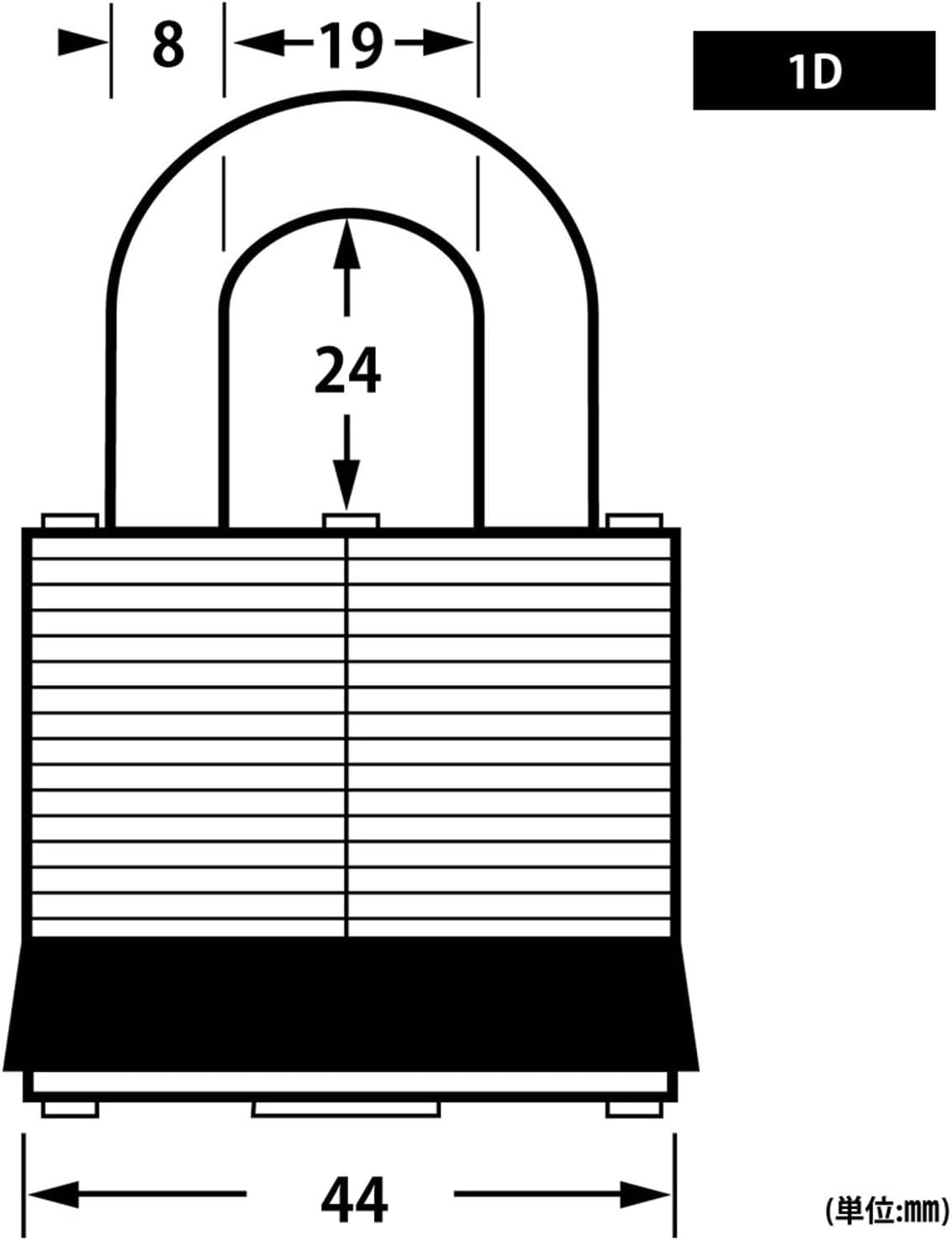 Master Lock 1D No. 1 Laminated Padlock