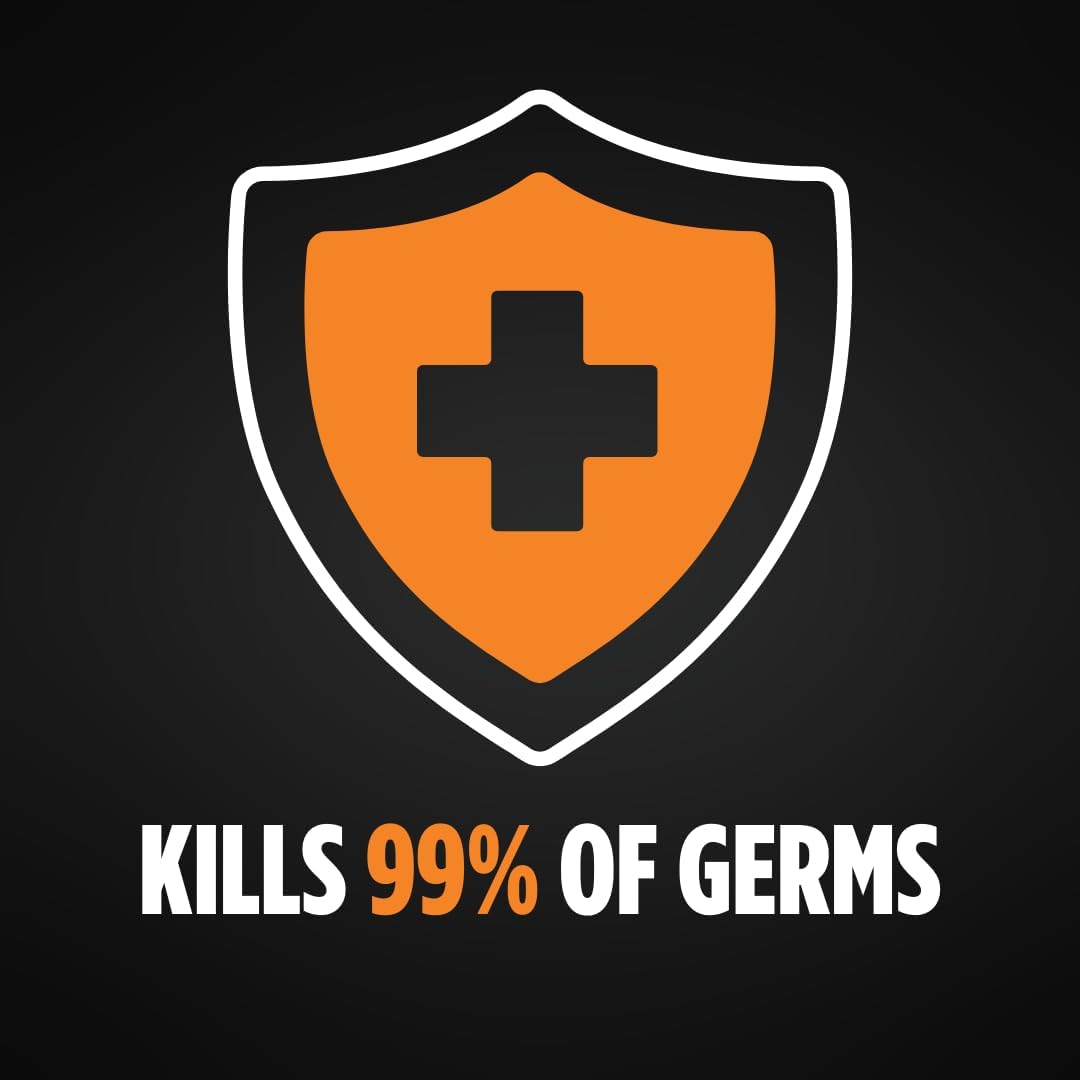 Fast Orange Permatex 25722 Antibacterial Pumice Hand Cleaner Fortified with Aloe, Kills 99% Germs on Hands, Waterless Cleaner for Oil Grease Mechanics, 15 Fl. Oz