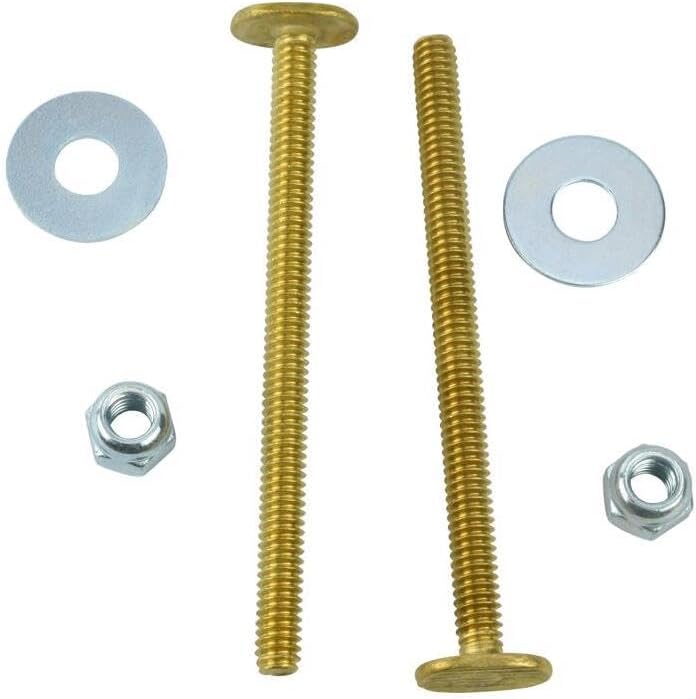 Plumb Pak PP835-150 Toilet Bolt Set, 20 X 2-1/4 in, Solid, Brass