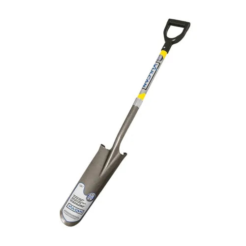 Vulcan Steel Drain Spade Shovel with D-Shaped Fiberglass Handle - 33292