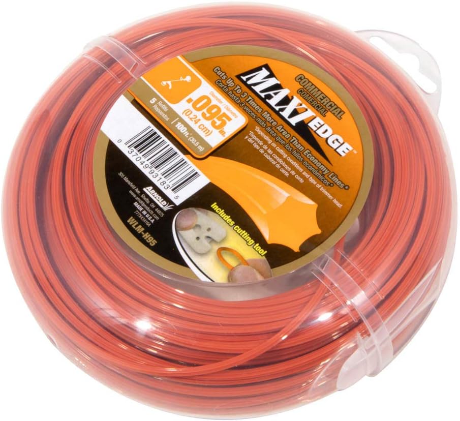 Arnold Maxi Edge .095-Inch x 100-Foot Commercial Trimmer Line