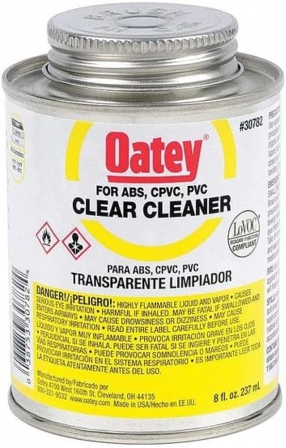 Oatey 8 Oz. 30782 All-Purpose Clear PVC Cleaner