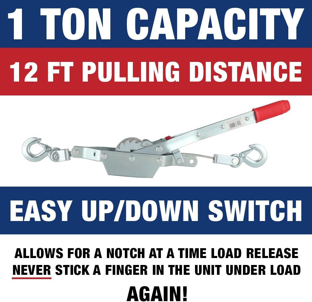 AMERICAN POWER PULL CORP 18500 Cable Puller, 1-Ton -- 18500