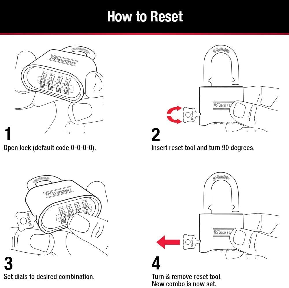 Master Lock No. 175D Set-Your-Own Brass Combination Padlock - 2"W