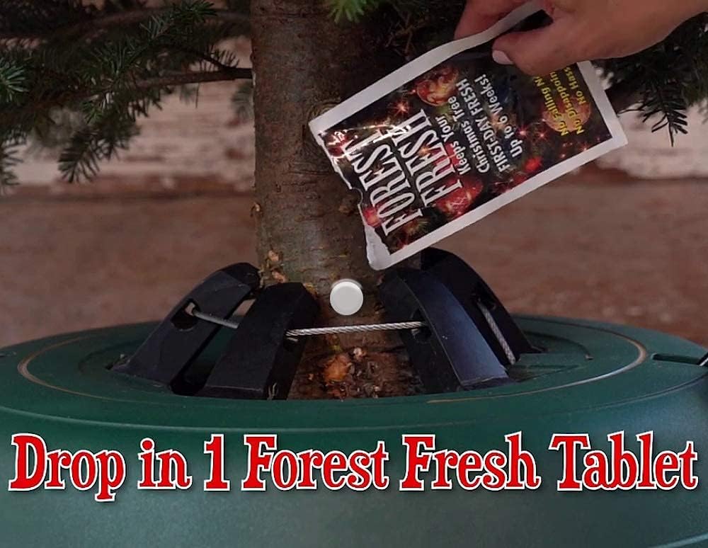 Forest Fresh Christmas Tree Preservative Tablets – Tree Water Additive for Live Fresh-Cut Trees – Keeps Trees Hydrated and Reduces Needle Drop – Non-Toxic, Made in USA – 1 Packet (8 Tablets) -- PRFF